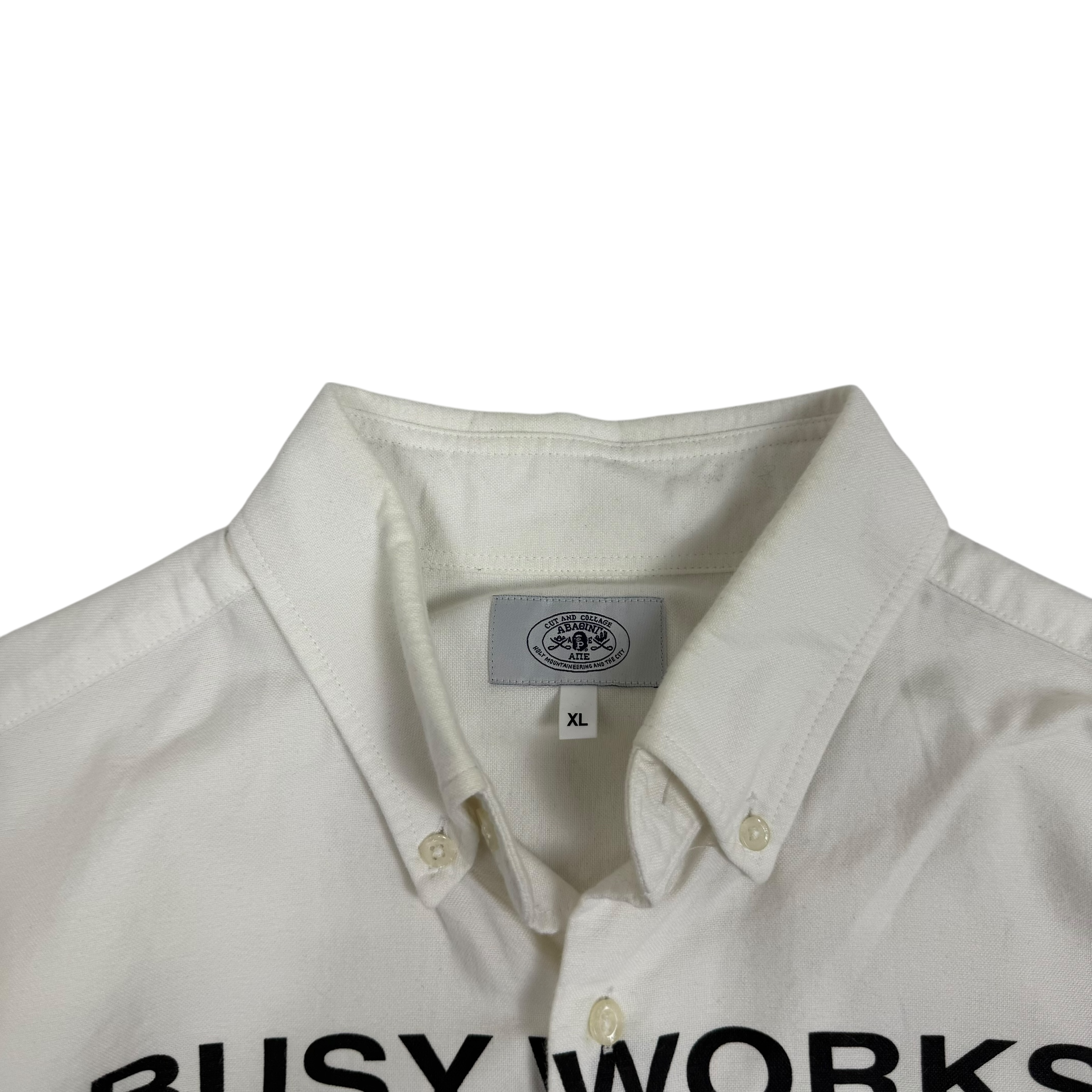 A Bathing Ape (Bape) Busy Works Transit Authority Shirt White (Fits L-XL)