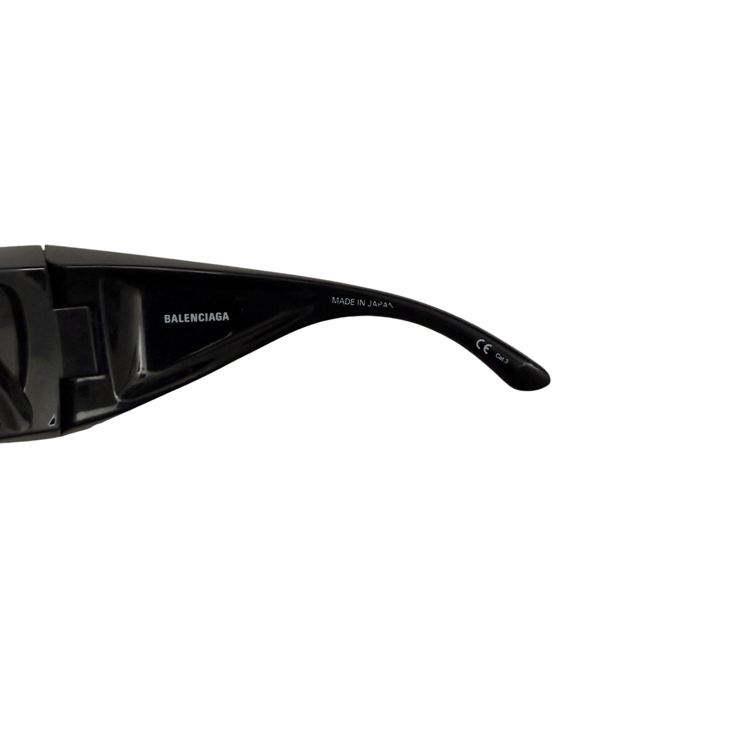 Balenciaga BB0156S Oversized Wrap Sunglasses Black