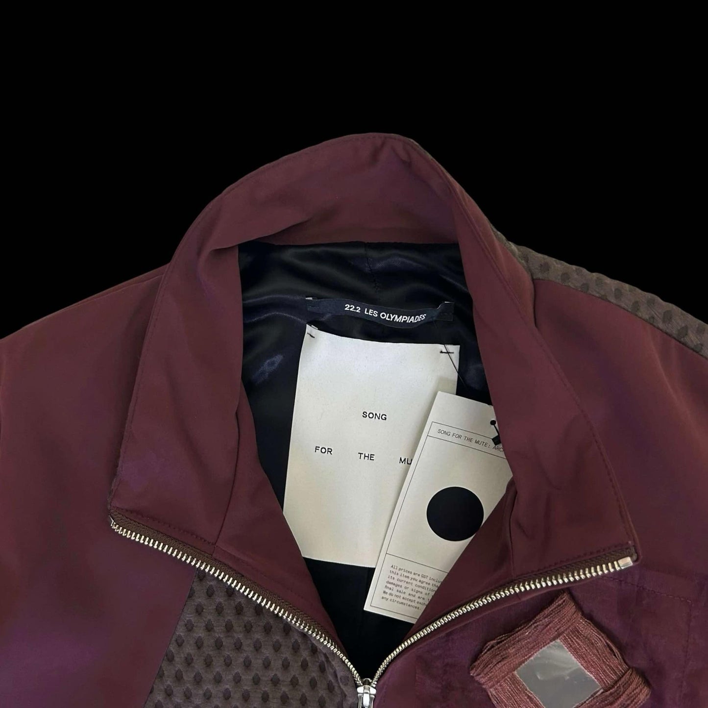 Song For The Mute Satin Lad Jacket Burgundy (Fits M-L)