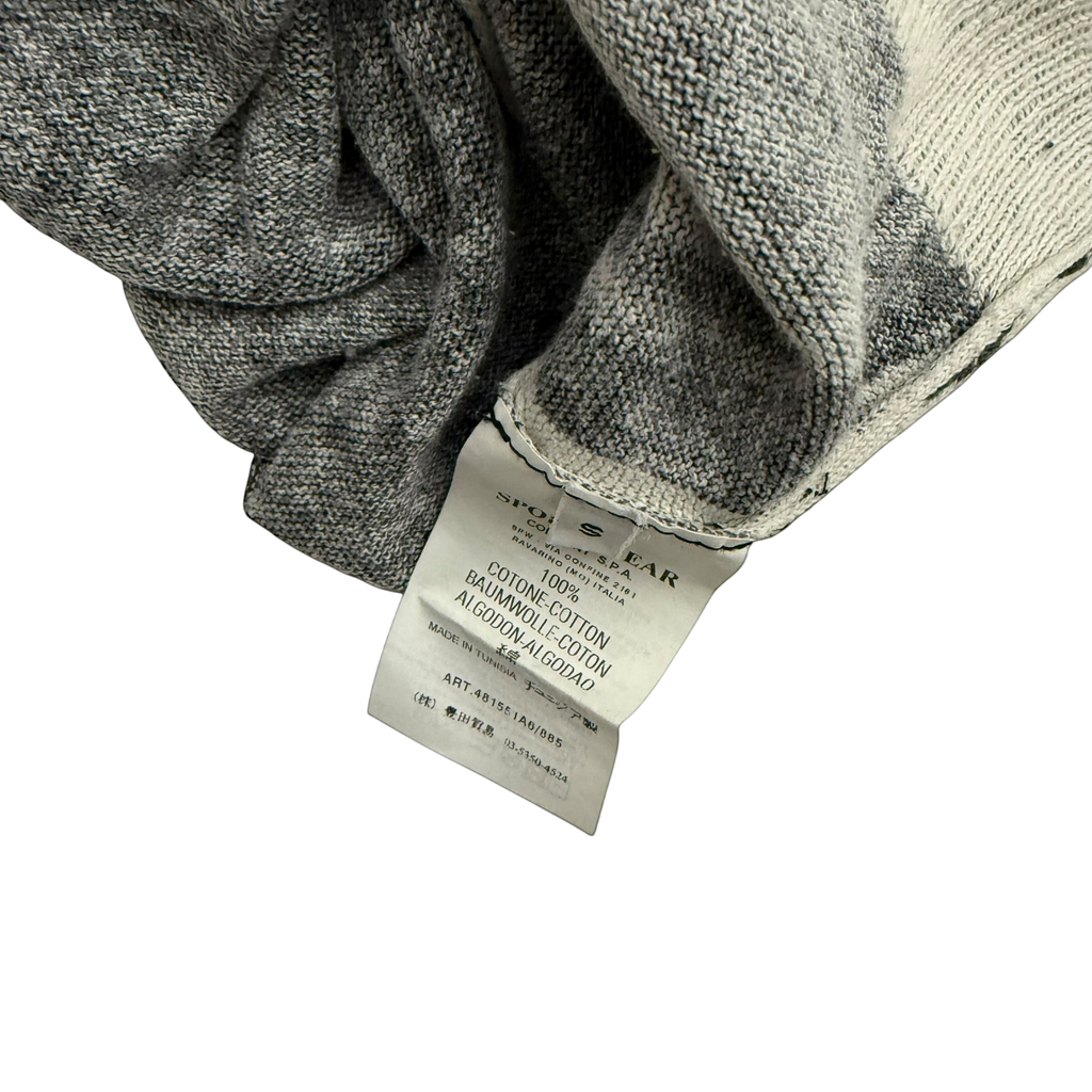 Stone Island SS08 Centre Logo Knit Jumper Charcoal Grey (Size S)