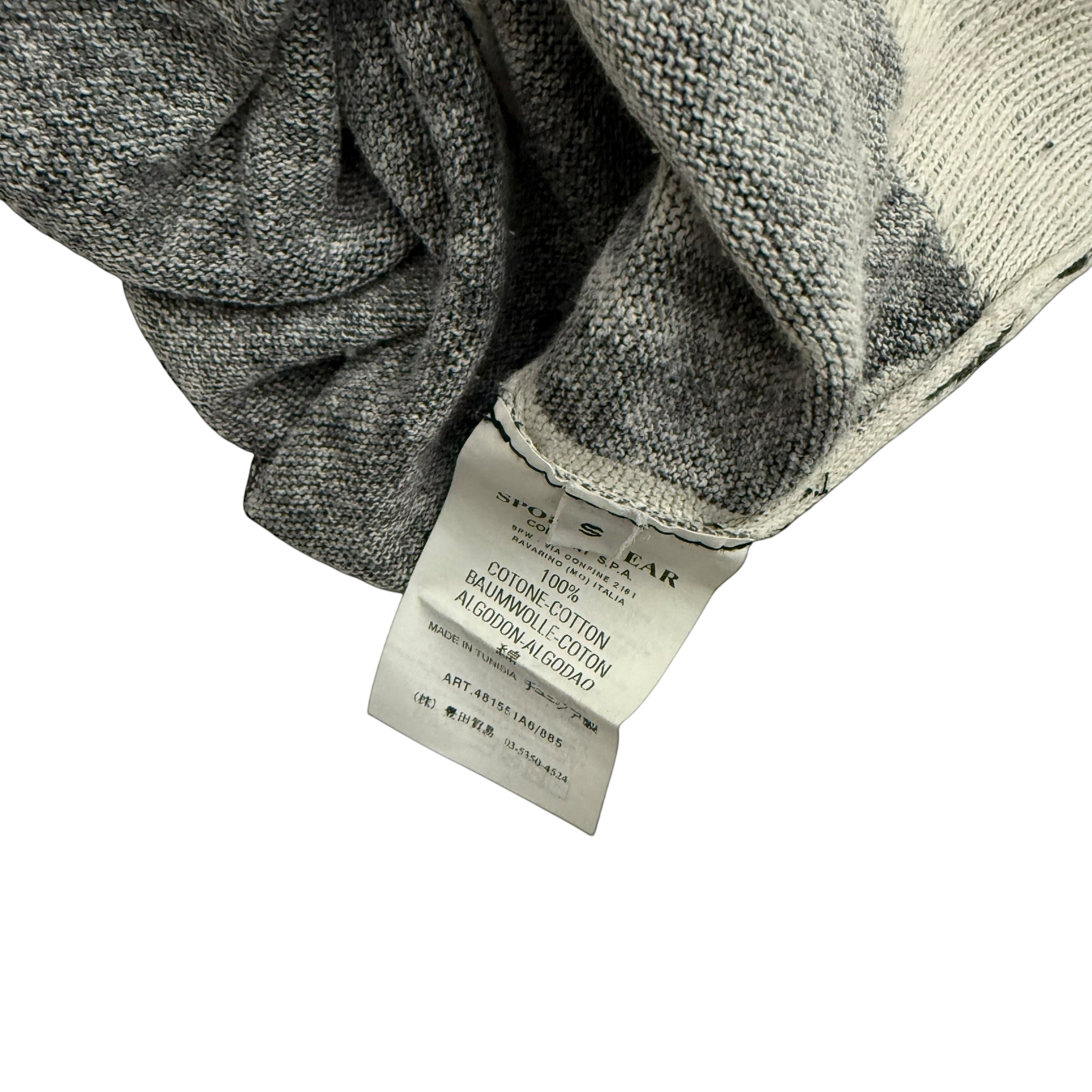 Stone Island SS08 Centre Logo Knit Jumper Charcoal Grey (Size S)