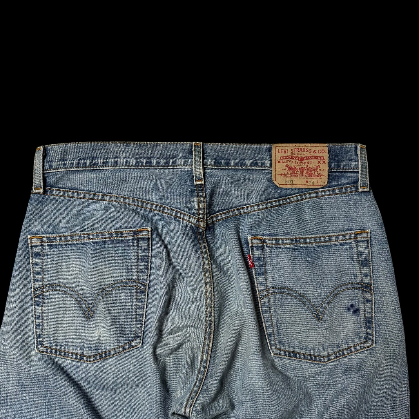 Levi’s Vintage 501 Custom Boro Stitched Patchwork Jeans (Size 34”)