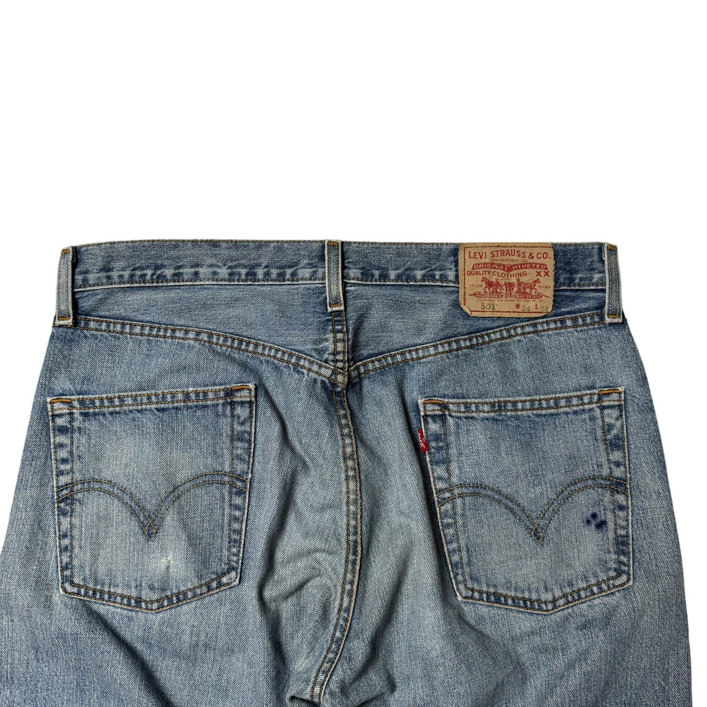 Levi’s Vintage 501 Custom Boro Stitched Patchwork Jeans (Size 34”)