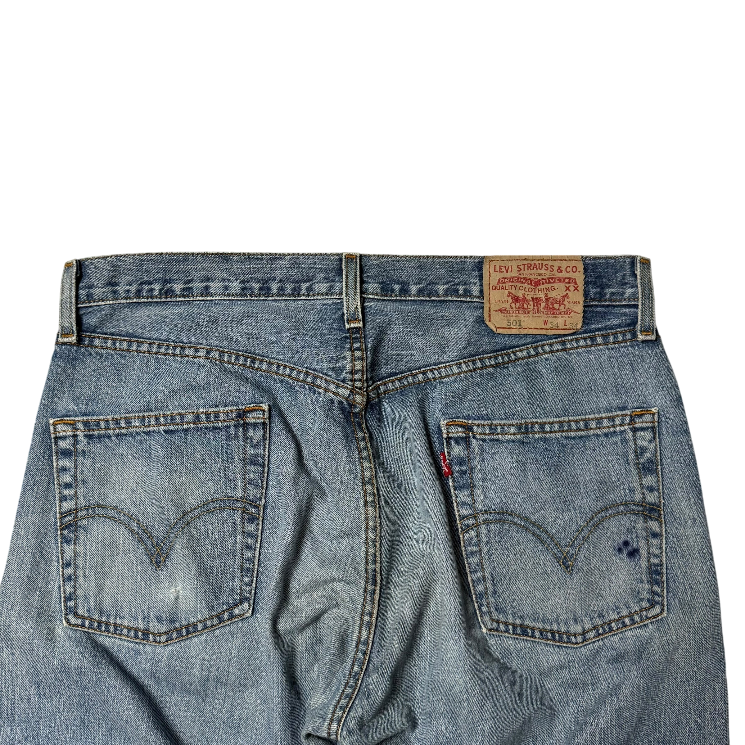 Levi’s Vintage 501 Custom Boro Stitched Patchwork Jeans (Size 34”)