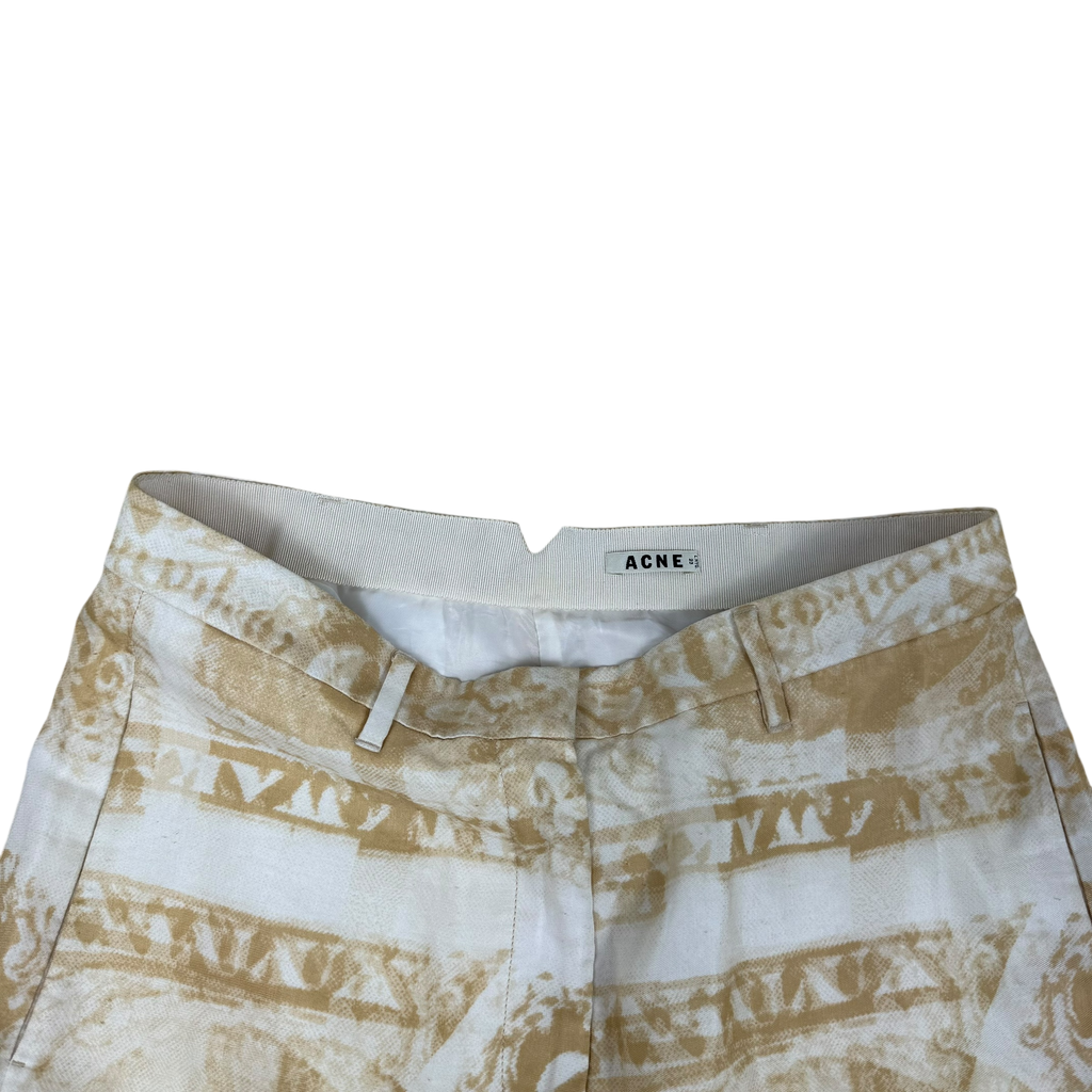 Acne Studios SS13 Karma Currency Linen Blend Pants Yellow/White (Size 36)