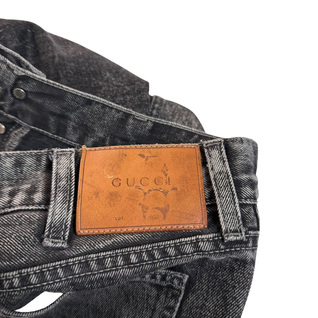Gucci Washed Black Slim Fit Jeans (Size 32”)