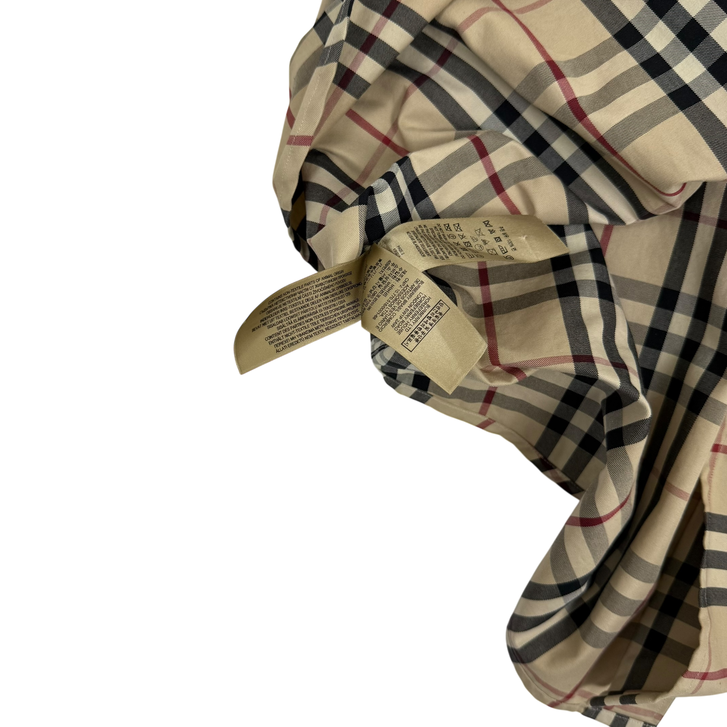 Burberry X Gosha Rubchinsky Nova Check Heavy Cotton Plaid Shirt Beige (Fits L-XL)