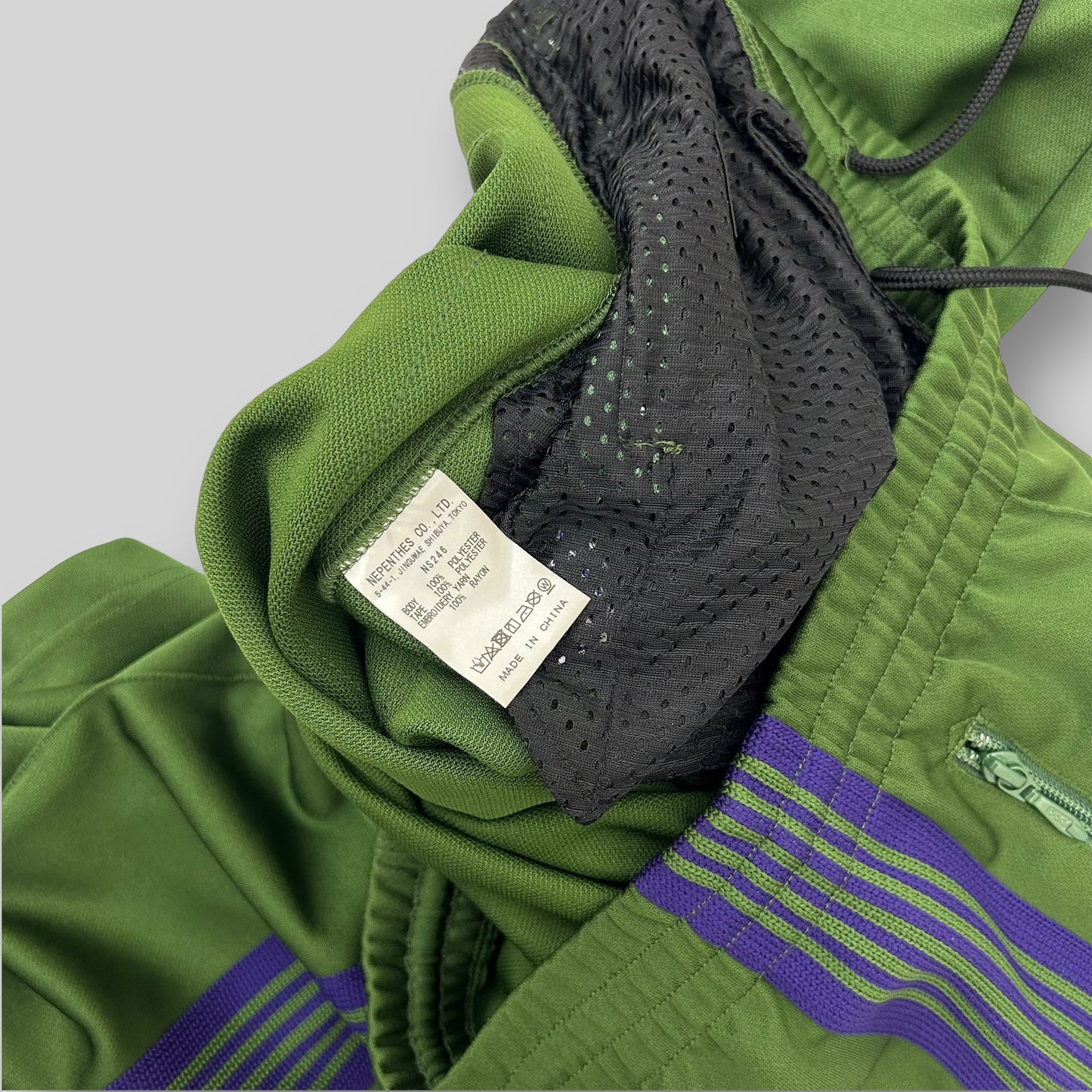 Needles Poly Smooth Track Pants  Green/Purple (Size M)