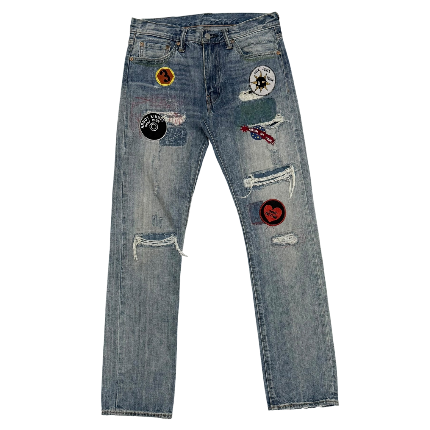 Levi’s 513 Custom Patchwork Jeans (Size 31”)