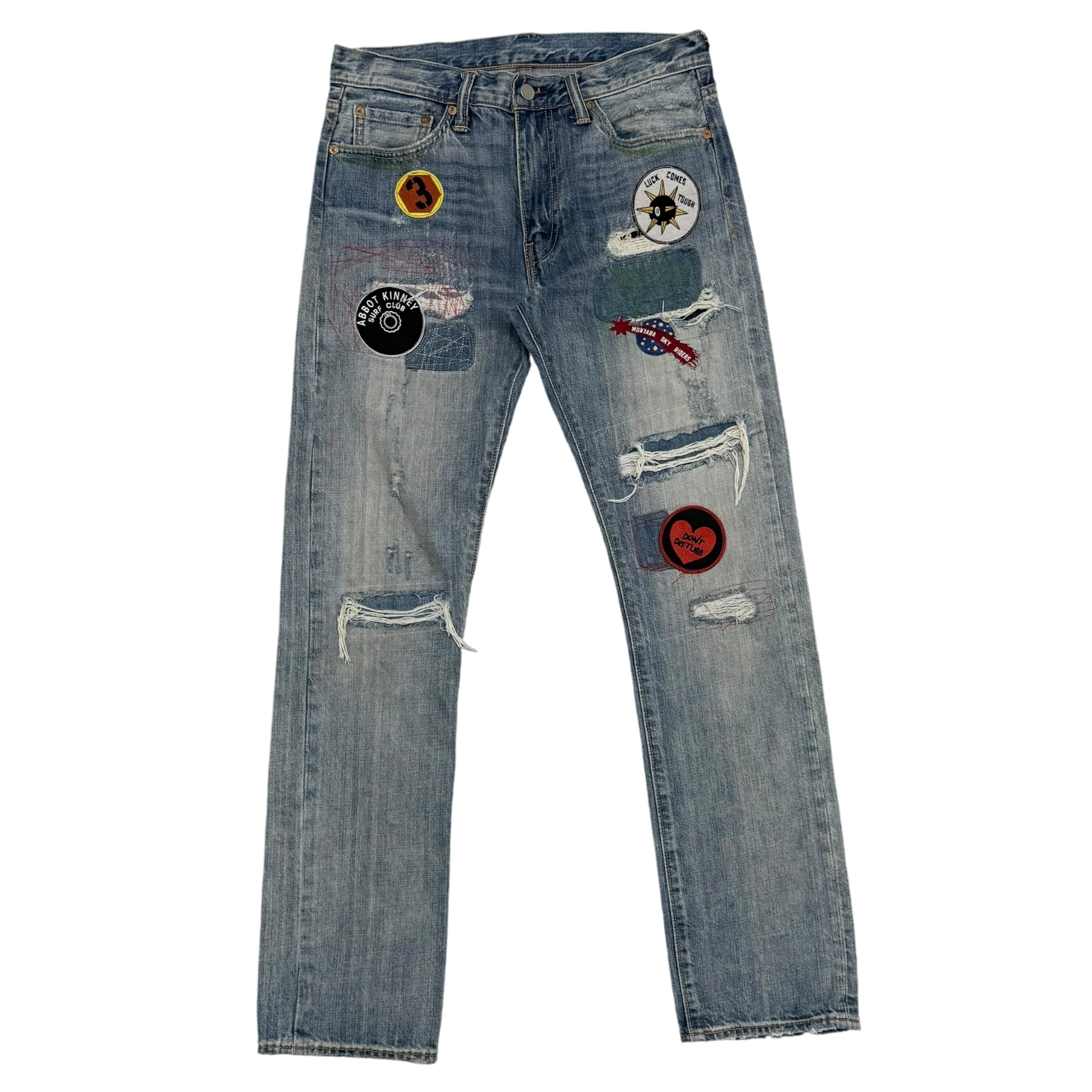 Levi’s 513 Custom Patchwork Jeans (Size 31”)