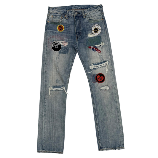 Levi’s 513 Custom Patchwork Jeans (Size 31”)