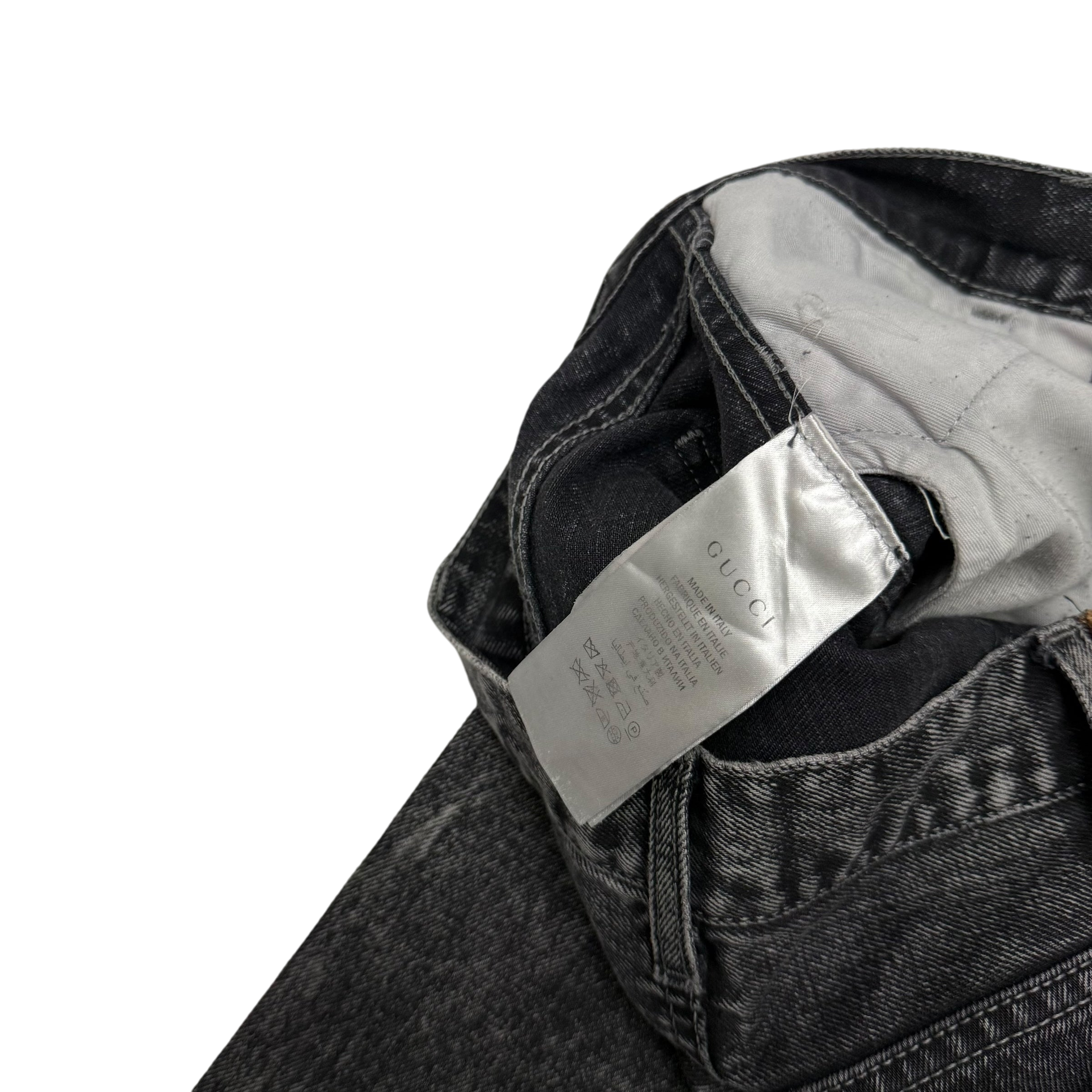 Gucci Washed Black Slim Fit Jeans (Size 32”)