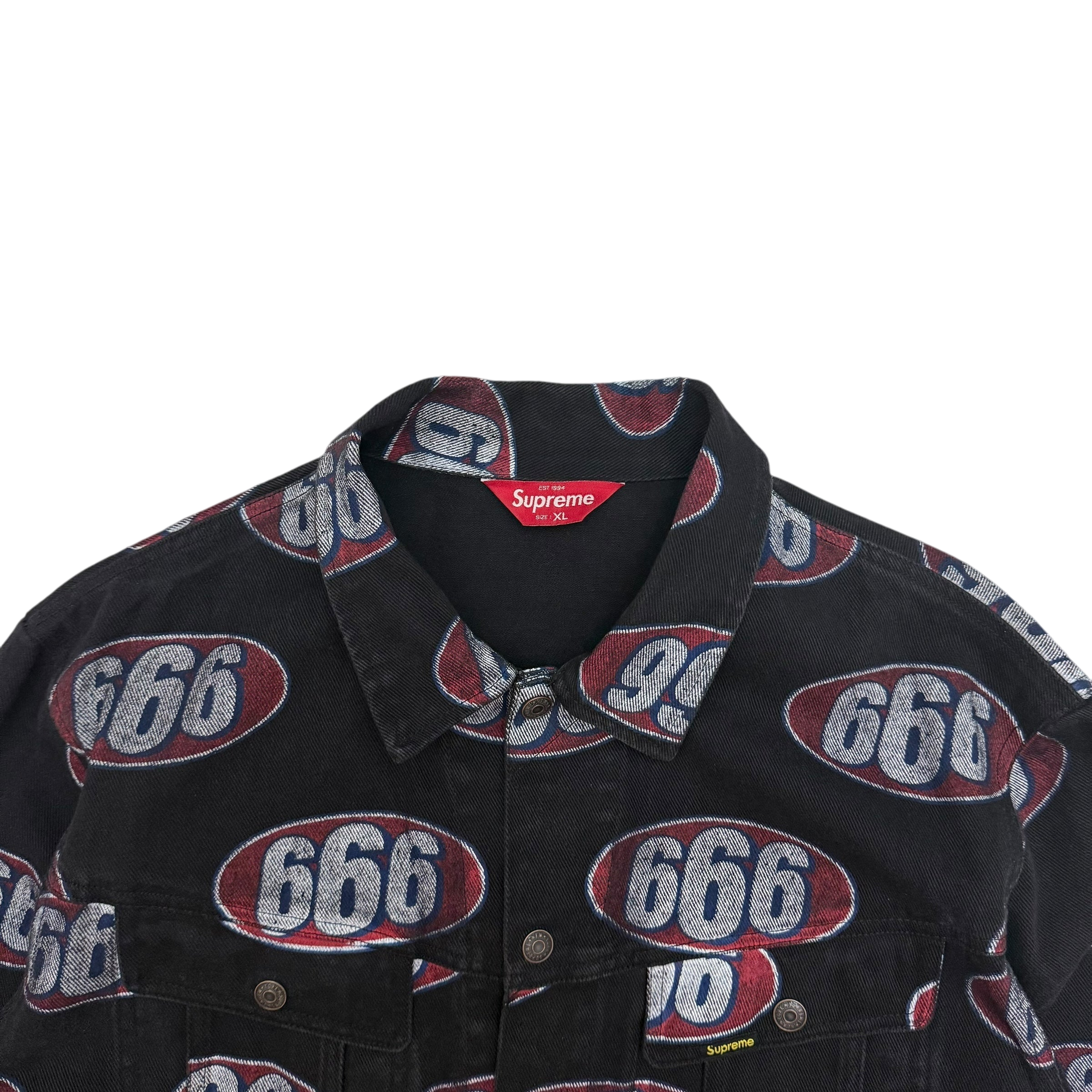 Supreme 666 Denim Trucker Jacket (size XL)