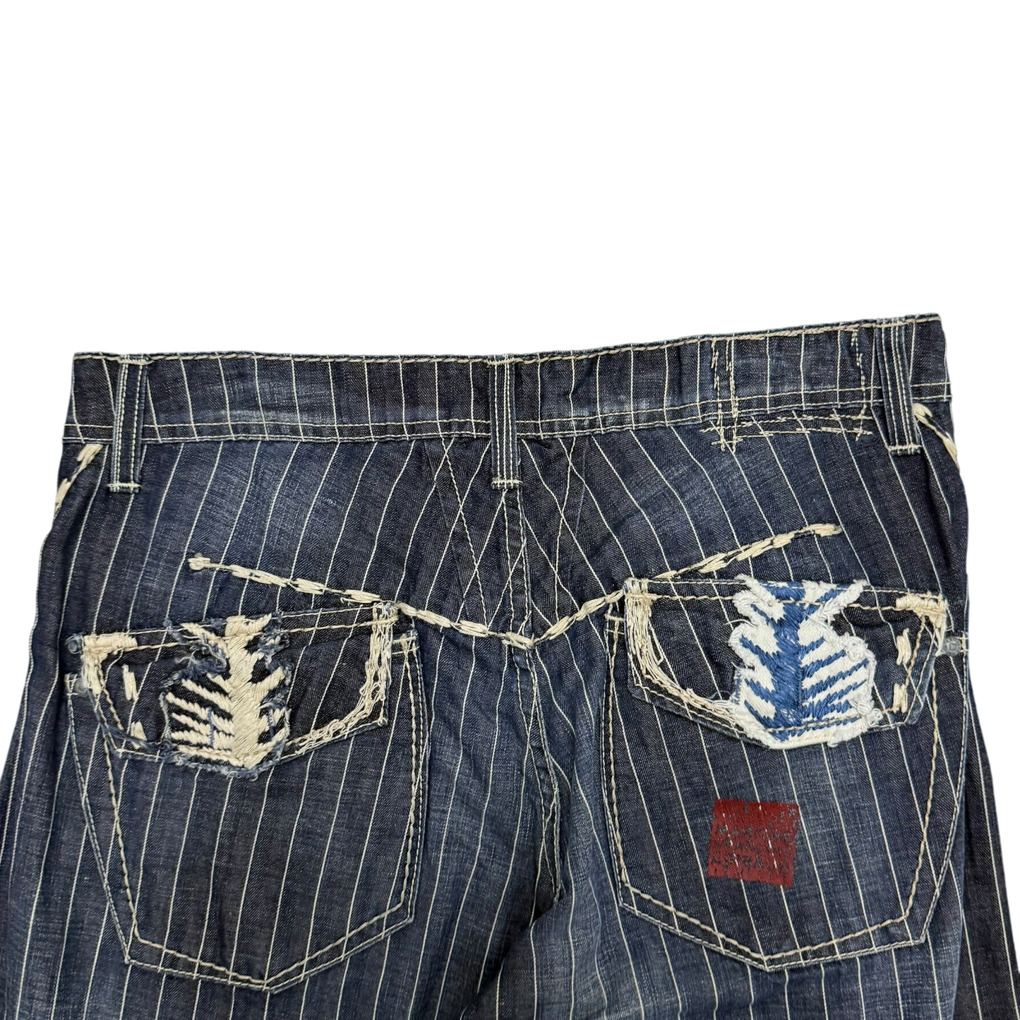 Marithé François Girbaud 2000s Pinstripe Jeans (Fits 32”)