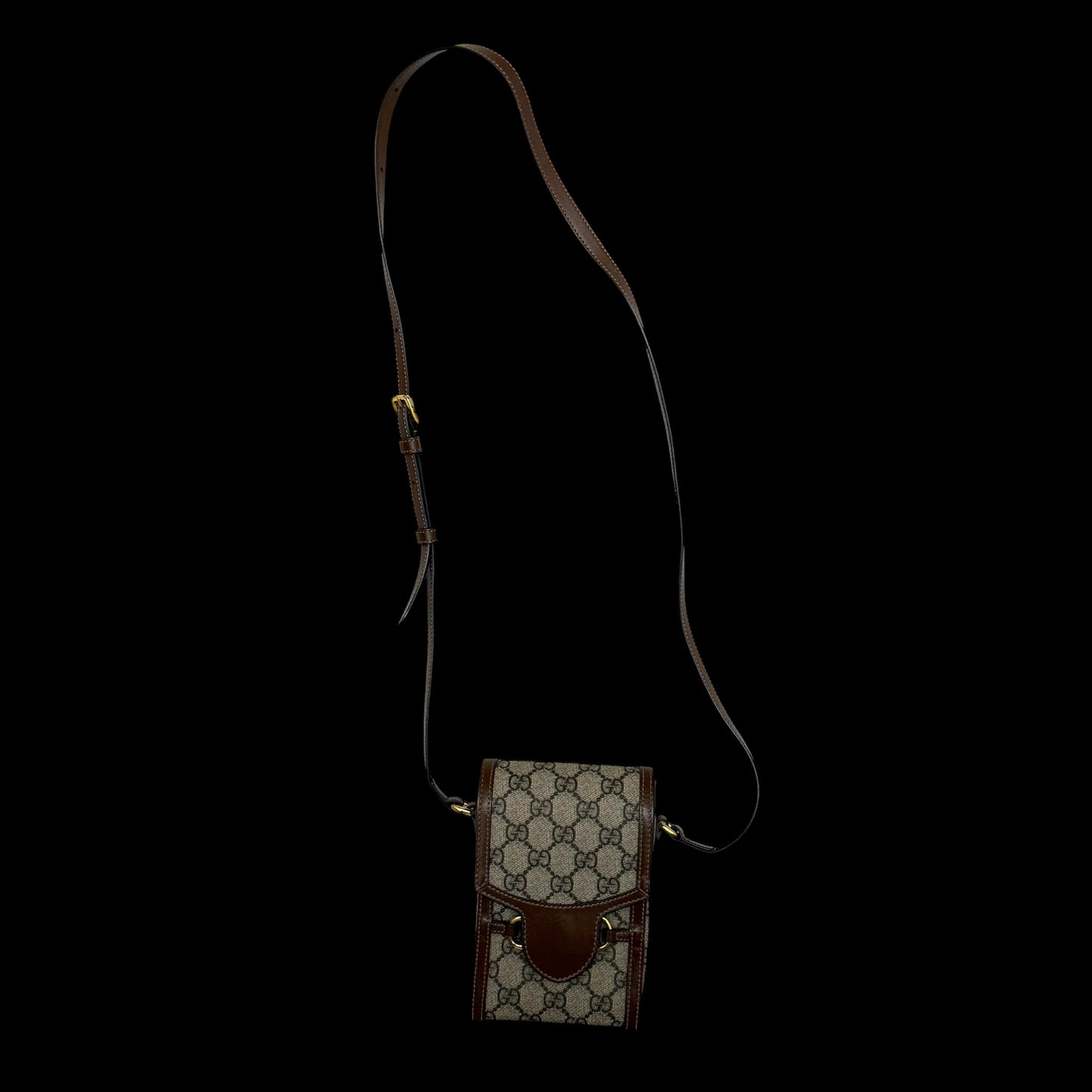 Gucci Horsebit 1955 Mini Leather Shoulder Bag Beige/Brown