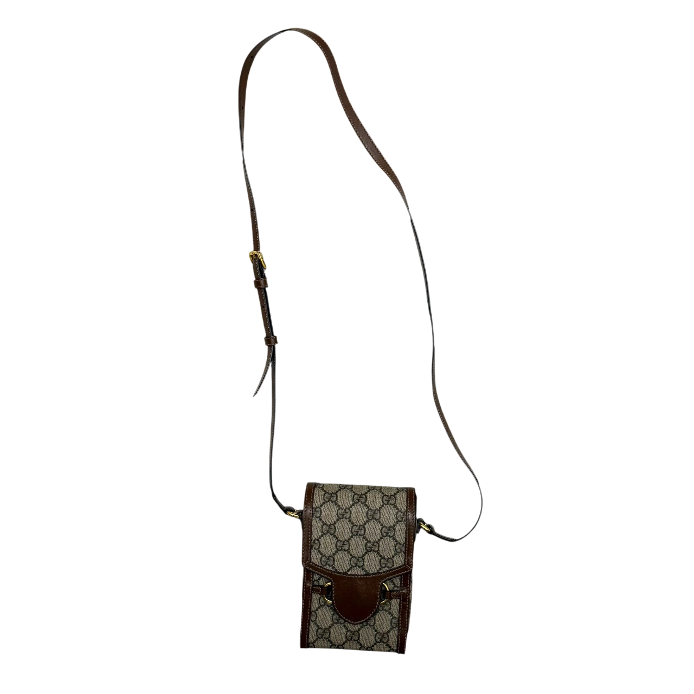 Gucci Horsebit 1955 Mini Leather Shoulder Bag Beige/Brown