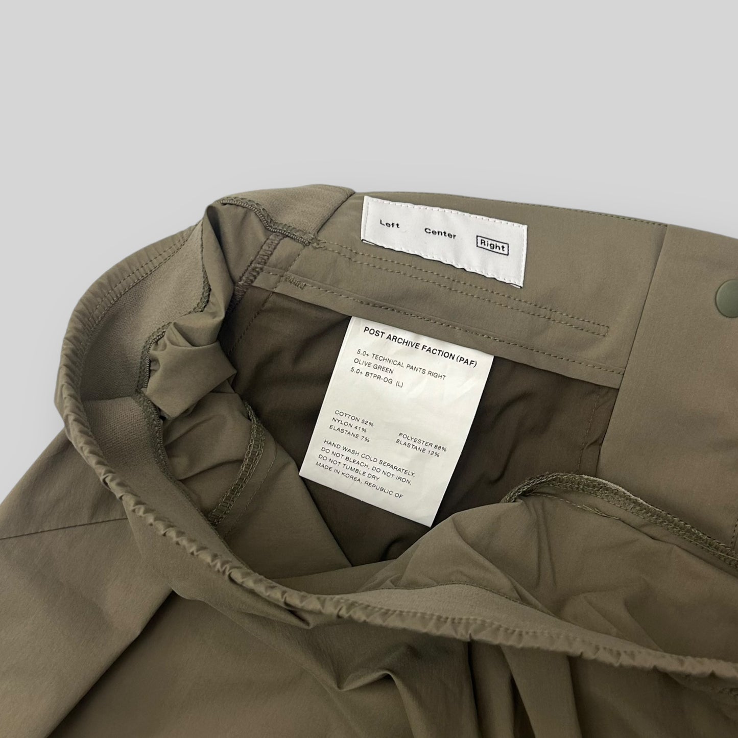 Post Archive Faction (PAF)5.0+ Right Technical Pants Olive Grey (Size L)