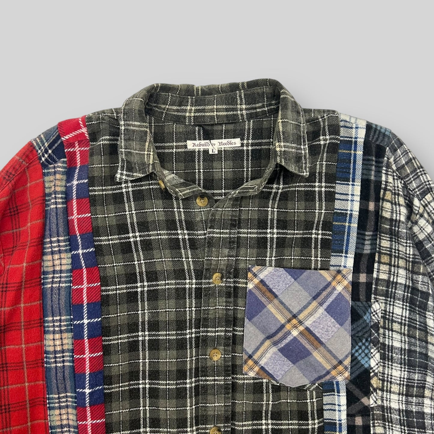 Needles Rebuild 7 Cut Flannel Shirt (Size L)