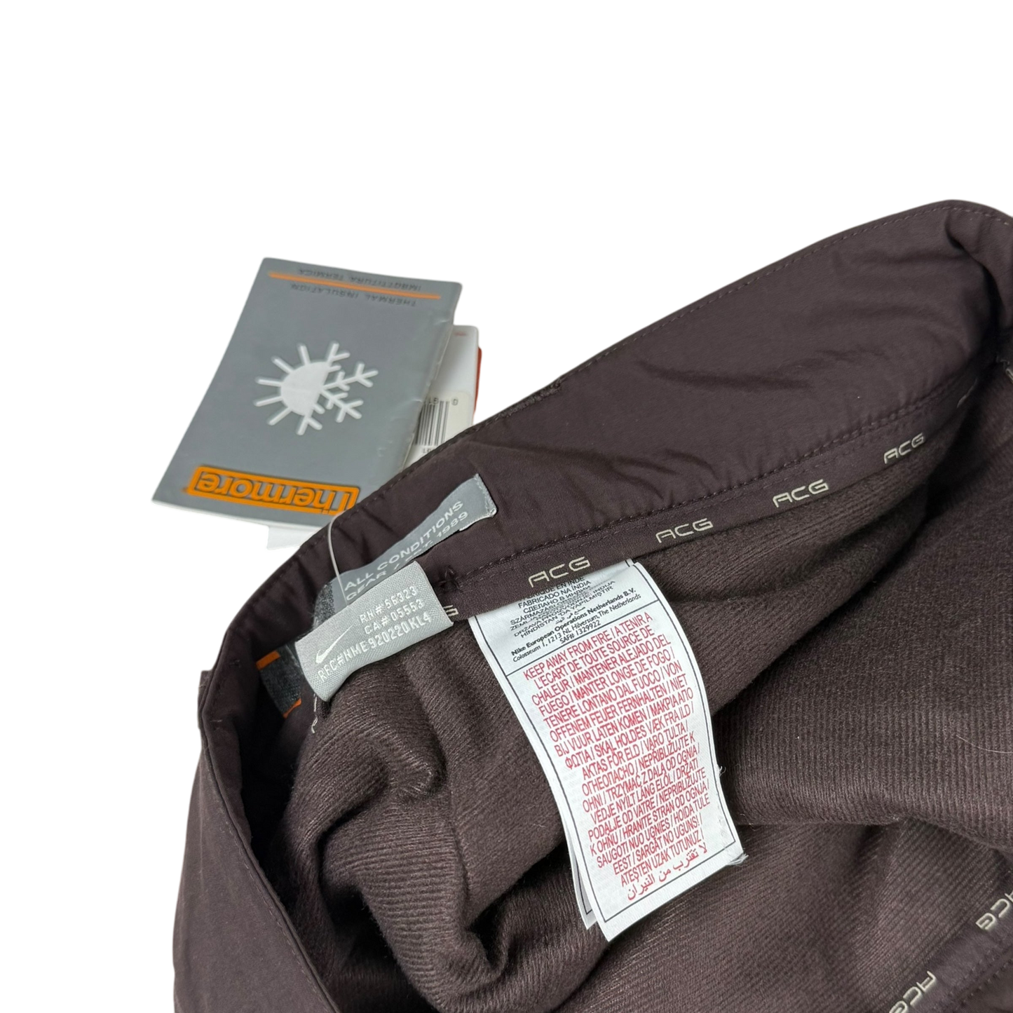 Nike ACG 00s Womens Insulated Cargo Pants Brown (Size 6)