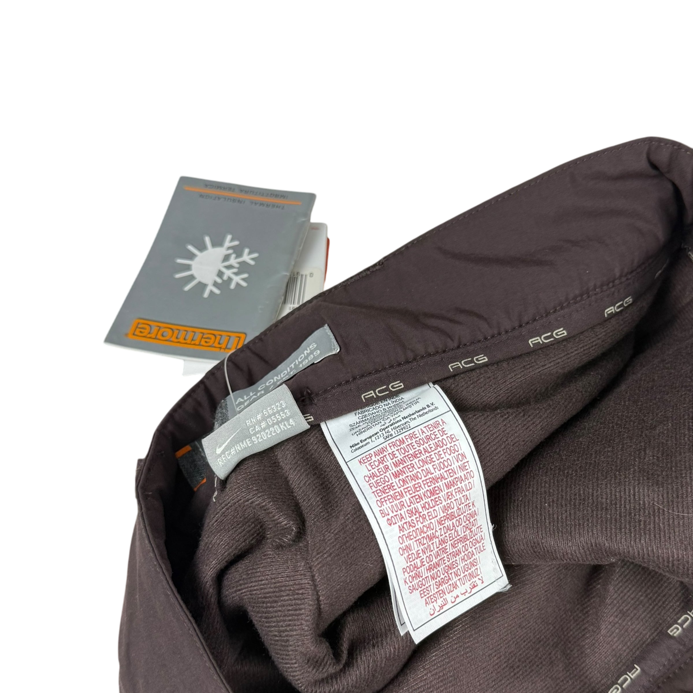 Nike ACG 00s Womens Insulated Cargo Pants Brown (Size 6)