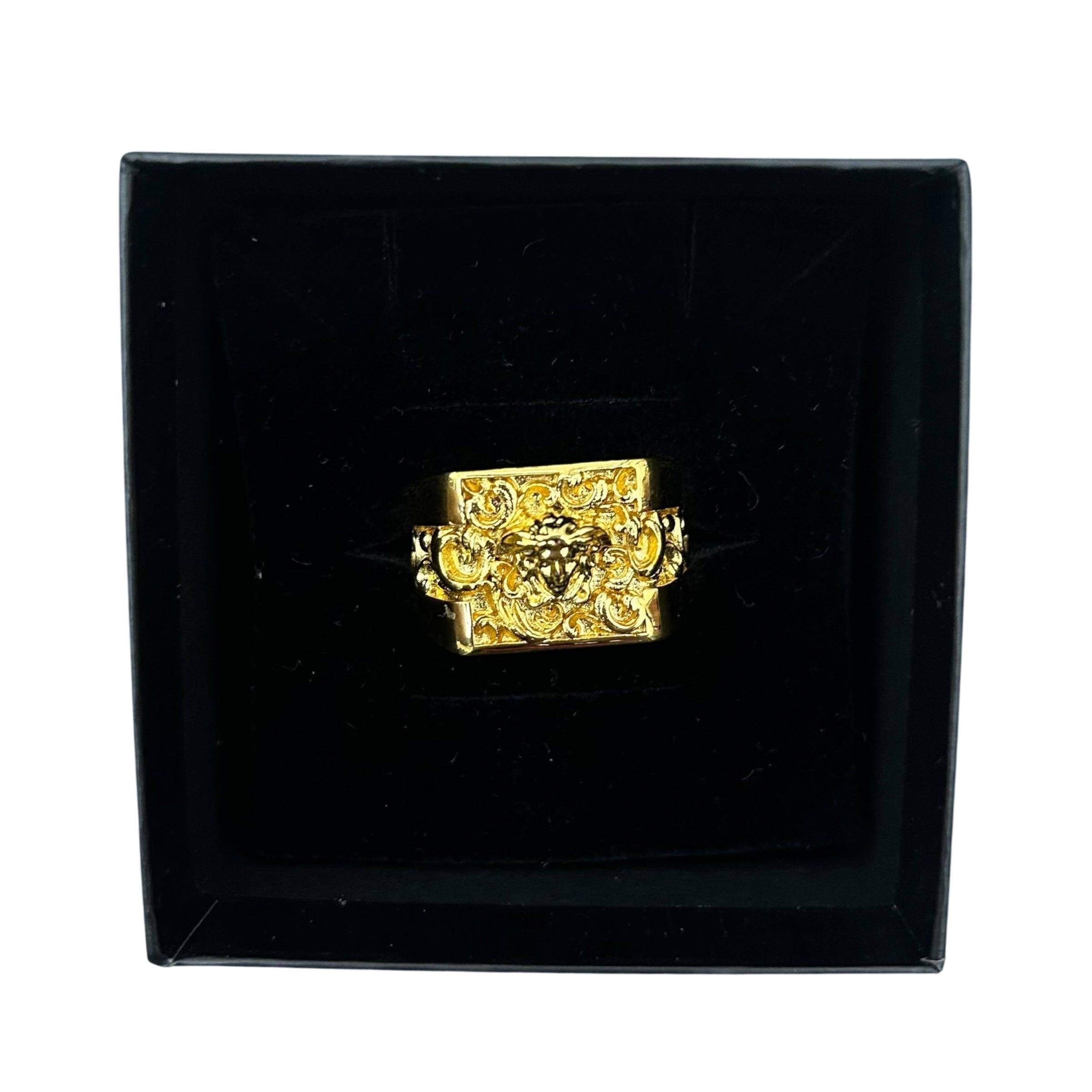 Versace Medusa Square Ring Gold