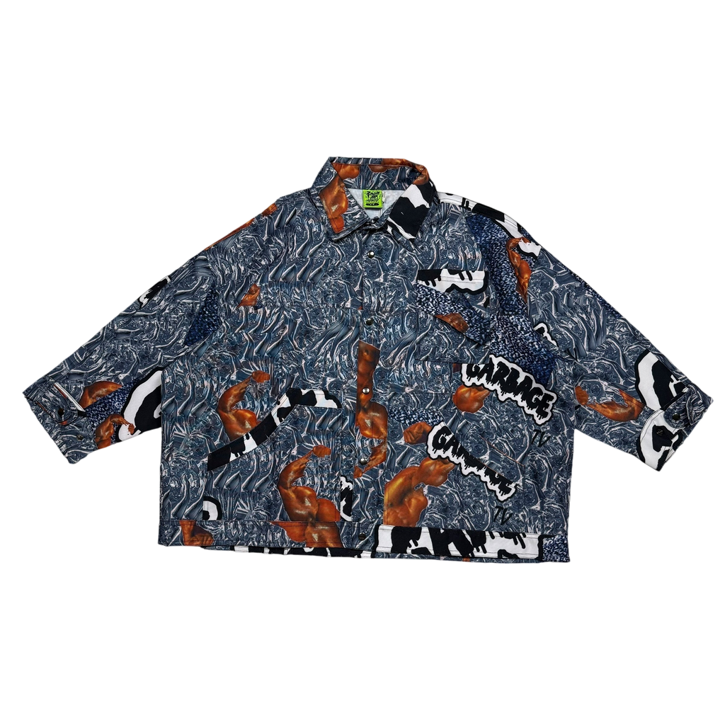 GarbageTV Fifo Jacket Chrome Hands Blue Multi Colour