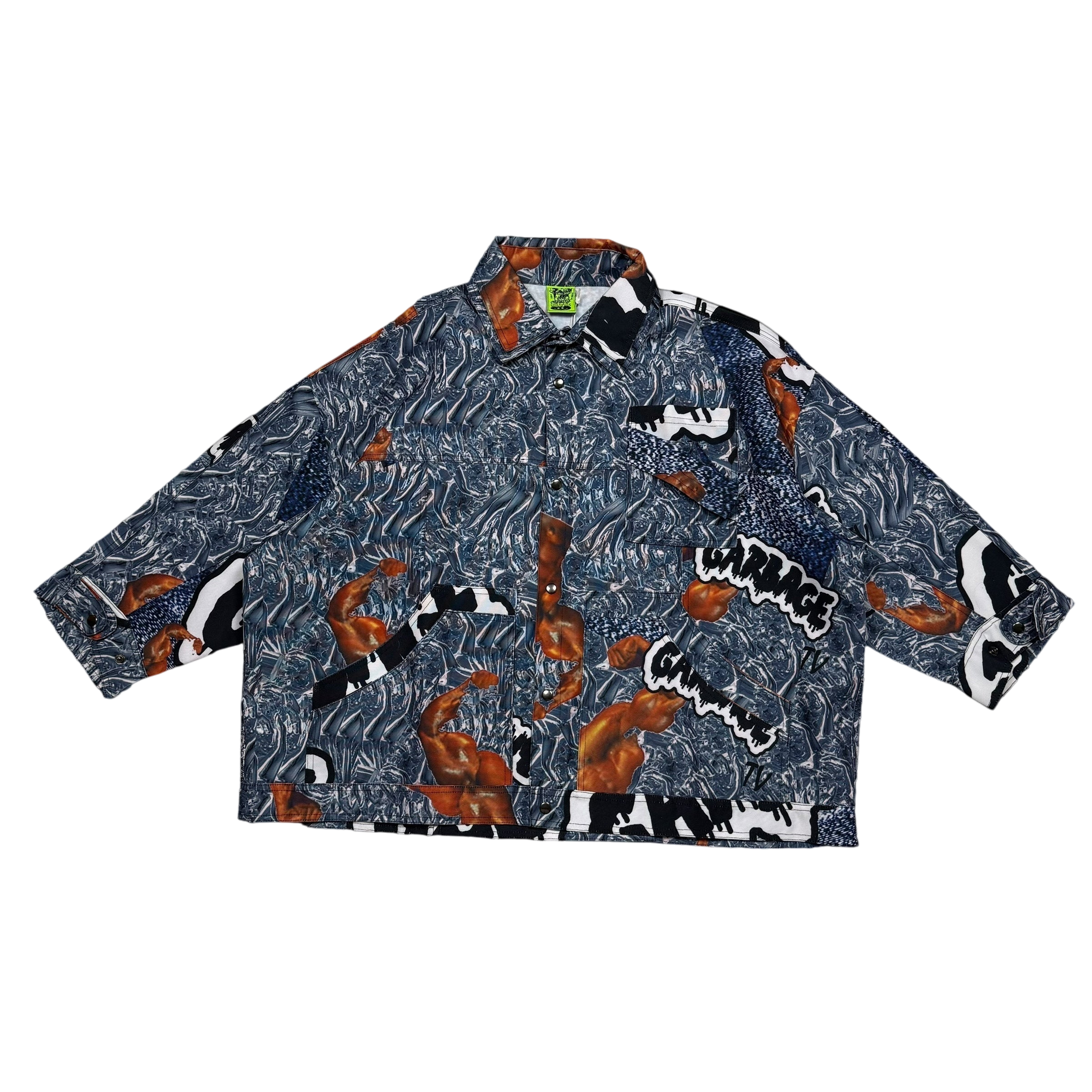 GarbageTV Fifo Jacket Chrome Hands Blue Multi Colour