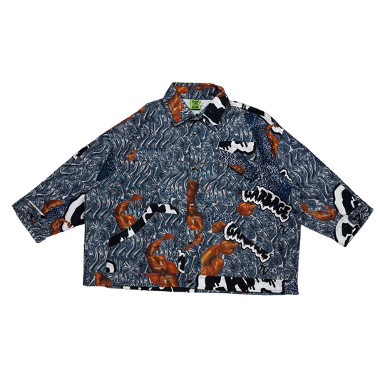 GarbageTV Fifo Jacket Chrome Hands Blue Multi Colour