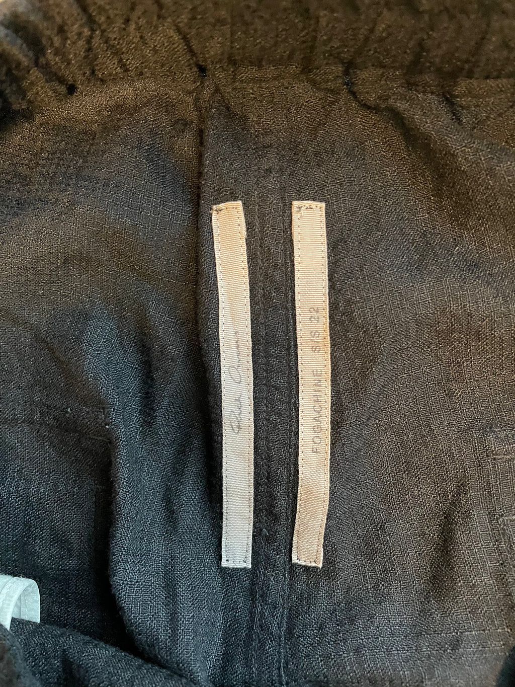 Rick Owens FW22 Fogachine Geth Bela Pant Linen Black (Size 52/XL)