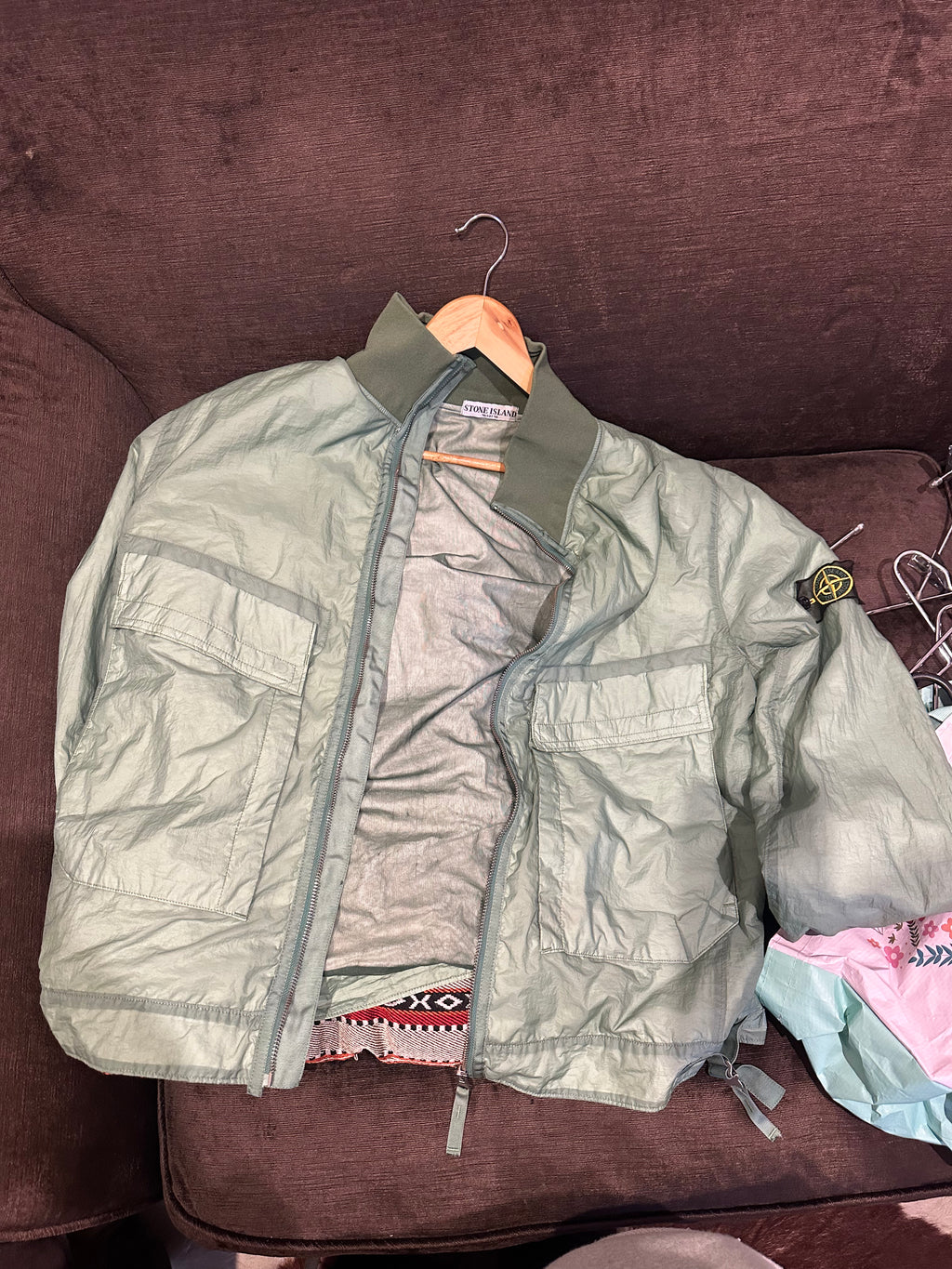 Stone Island SS2009 Hyperlight Nylon Mesh Badge Jacket Emerald Green (Fits L-XL)