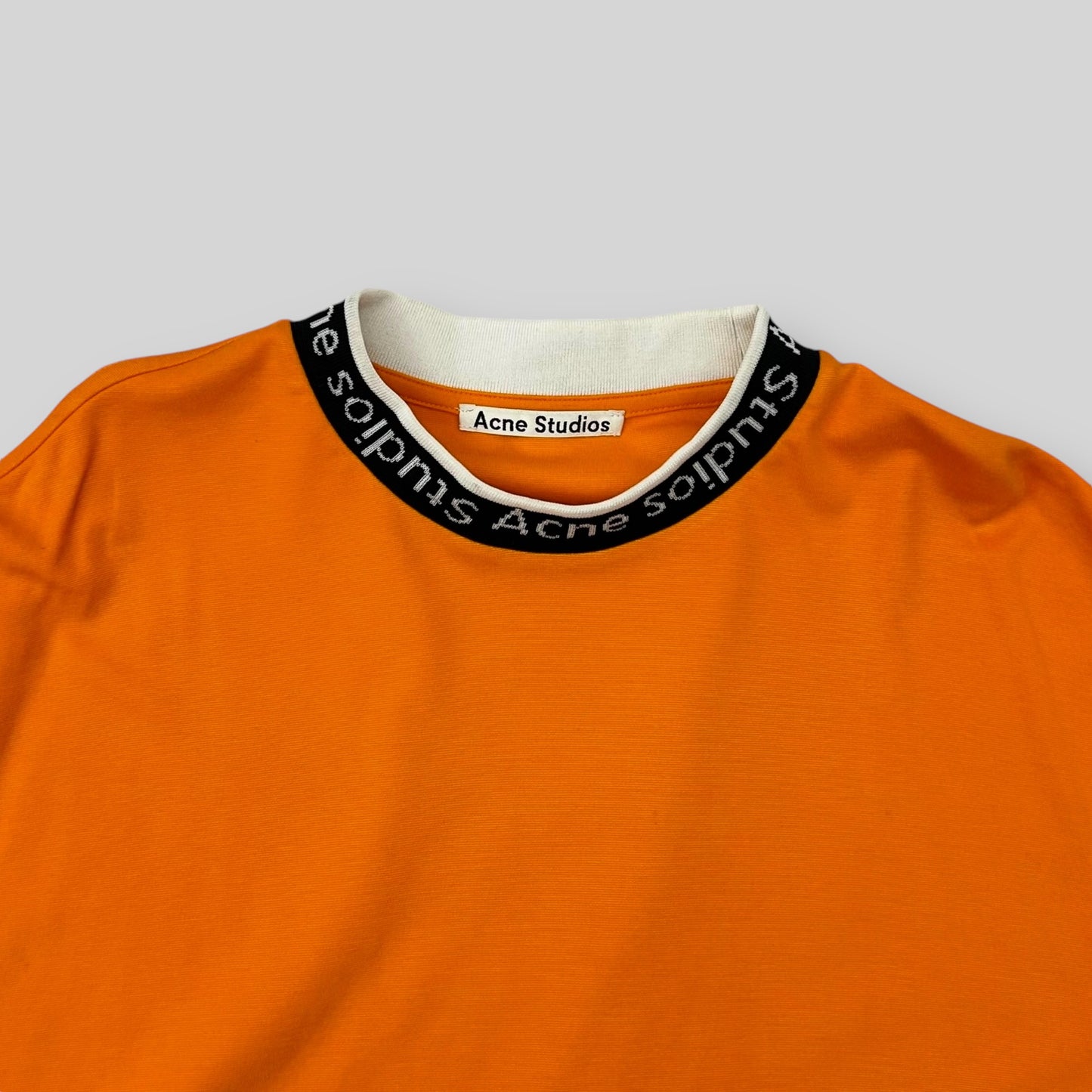 Acne Studios Jacquard Logo T-Shirt Orange (Fits L)