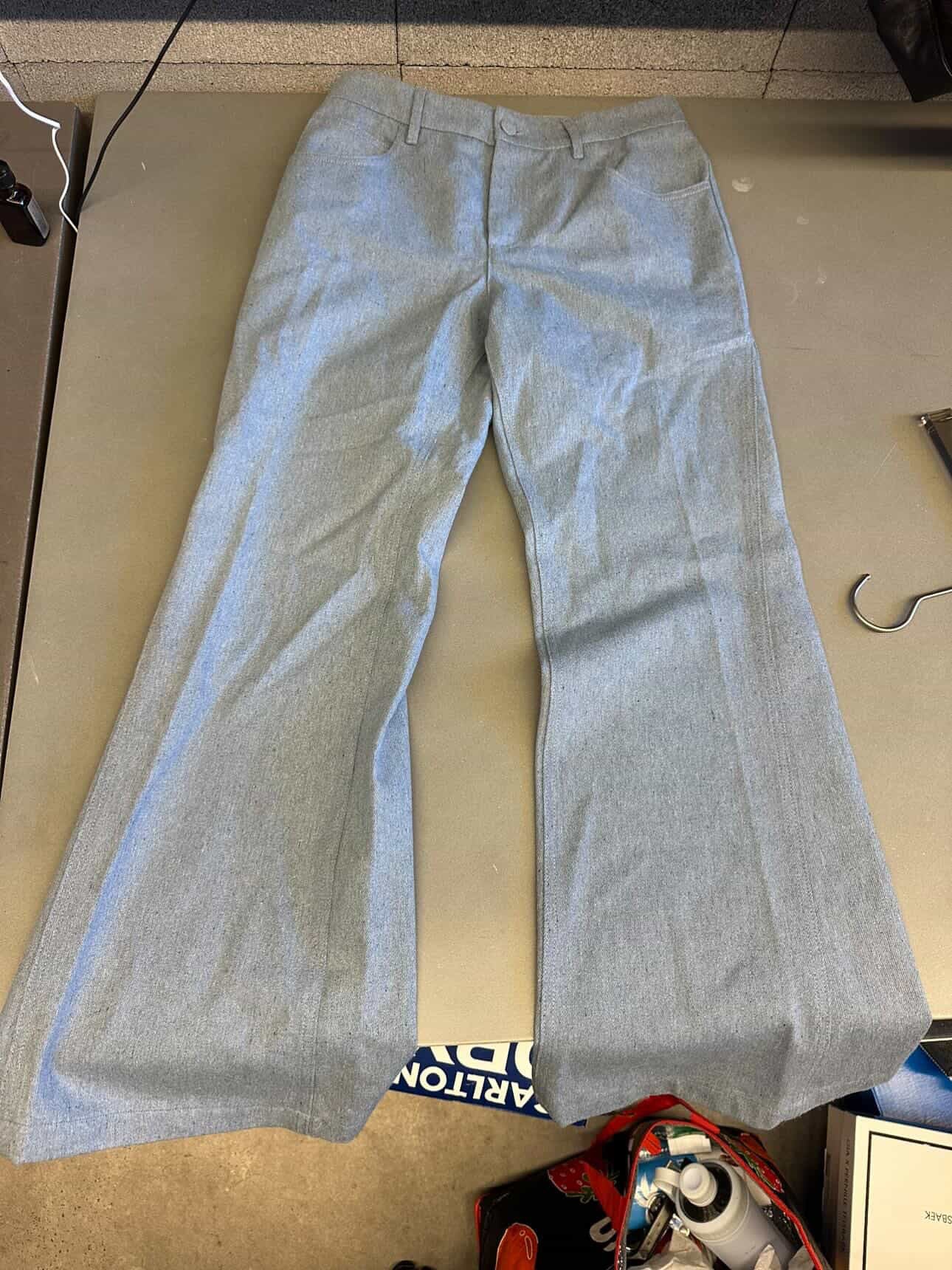 Gabriela Hearst Cotton Boot Cut Pants Blue-Grey (Size 42)