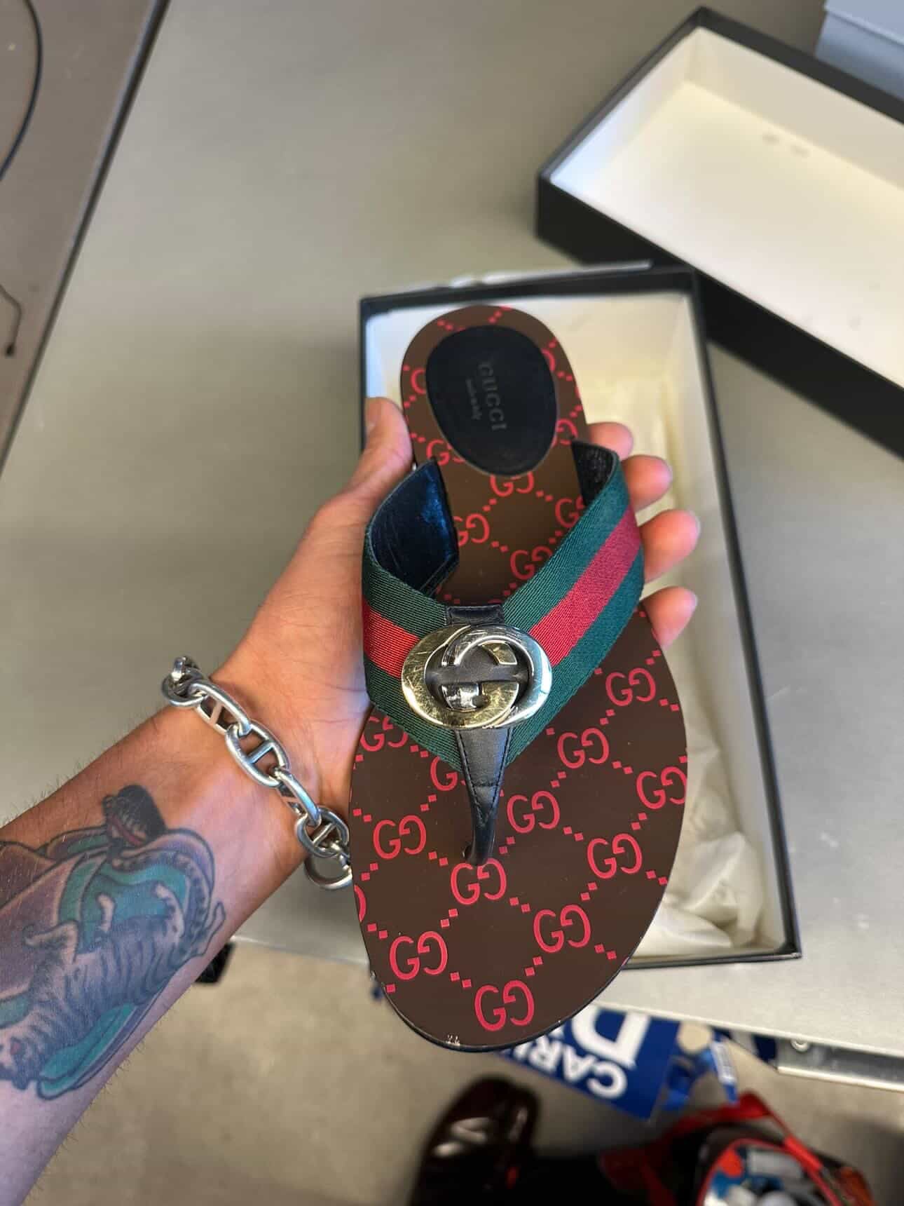 Gucci Monogram GG Sandals (Size EU39)