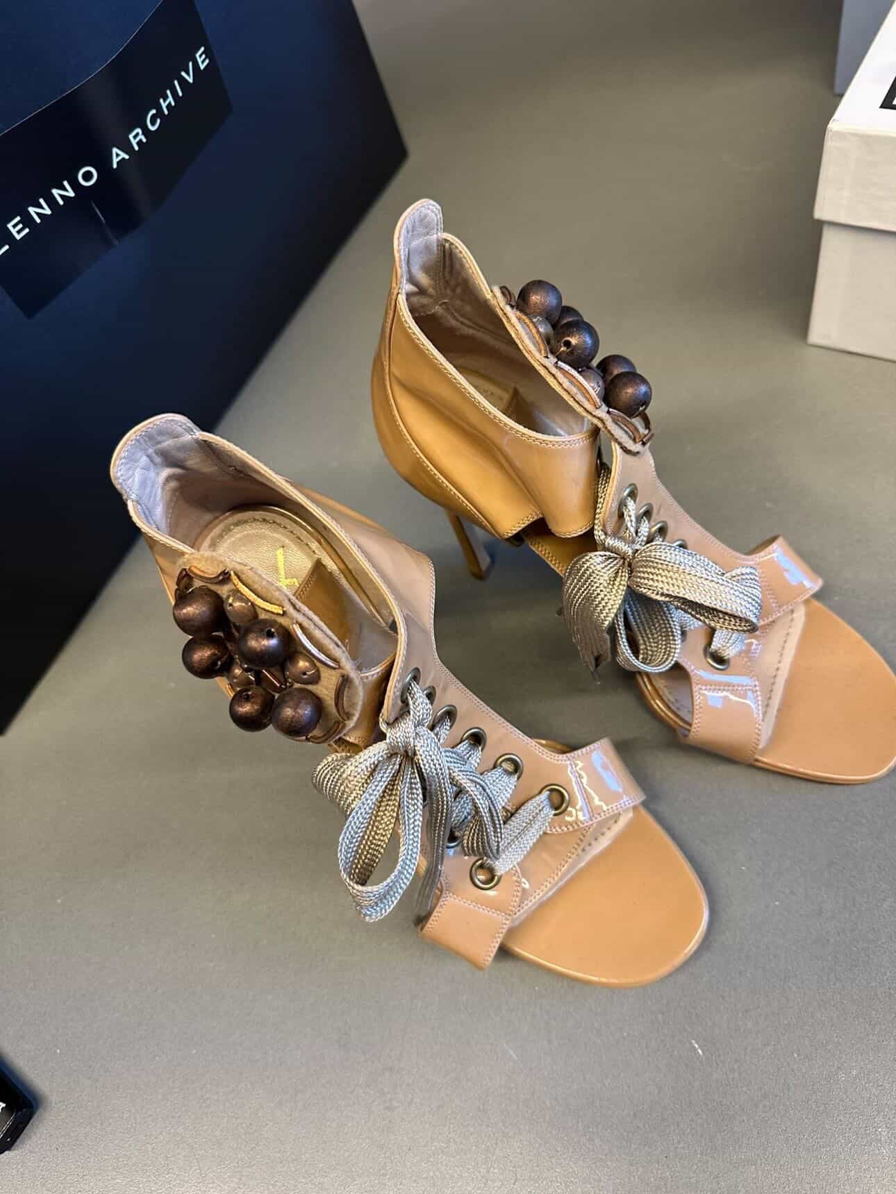 Yves Saint Laurent Embellished Heels Beige (Size EU38)