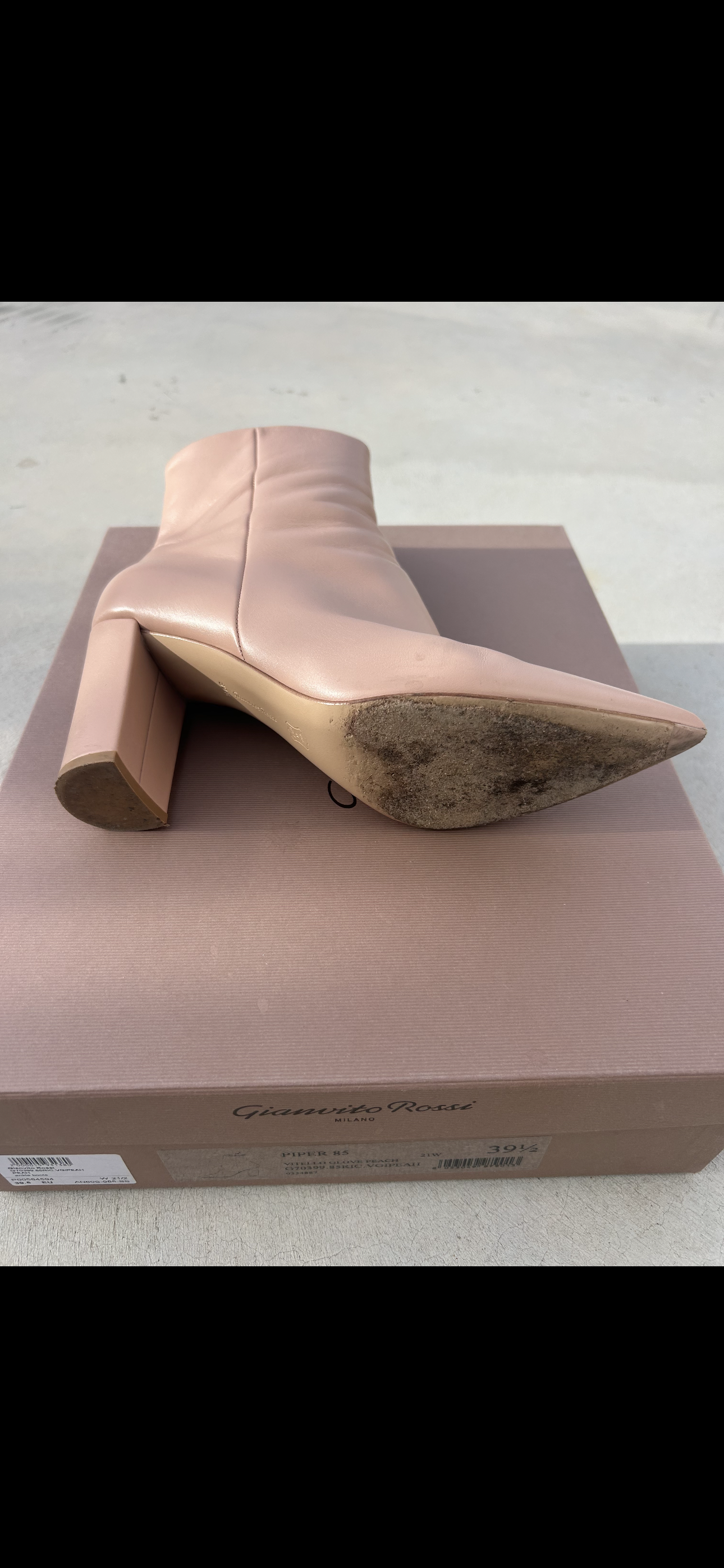 Gianvito Rossi Blush 85 Piper Boots & Box (Size 39.5)