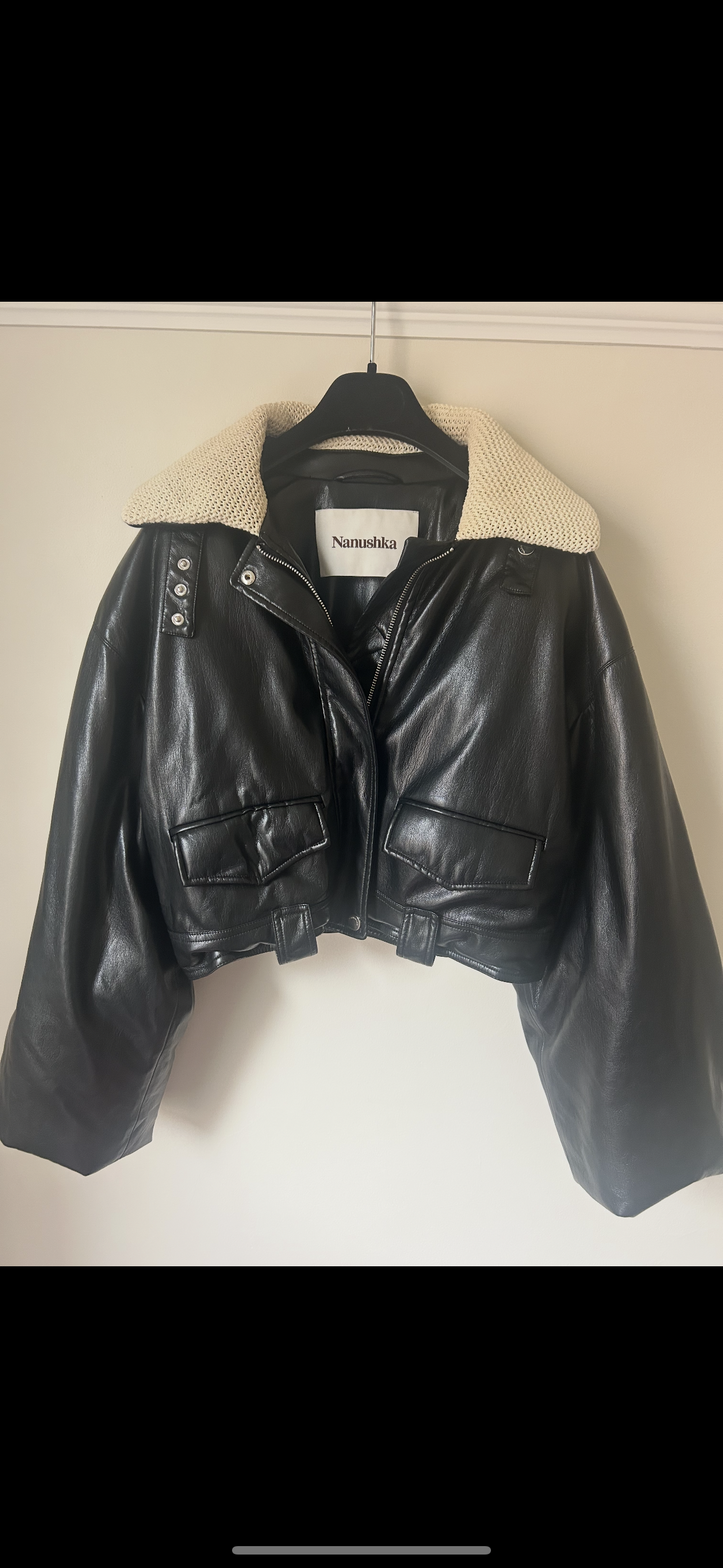 Nanushka Vegan Leather Bomber Jacket