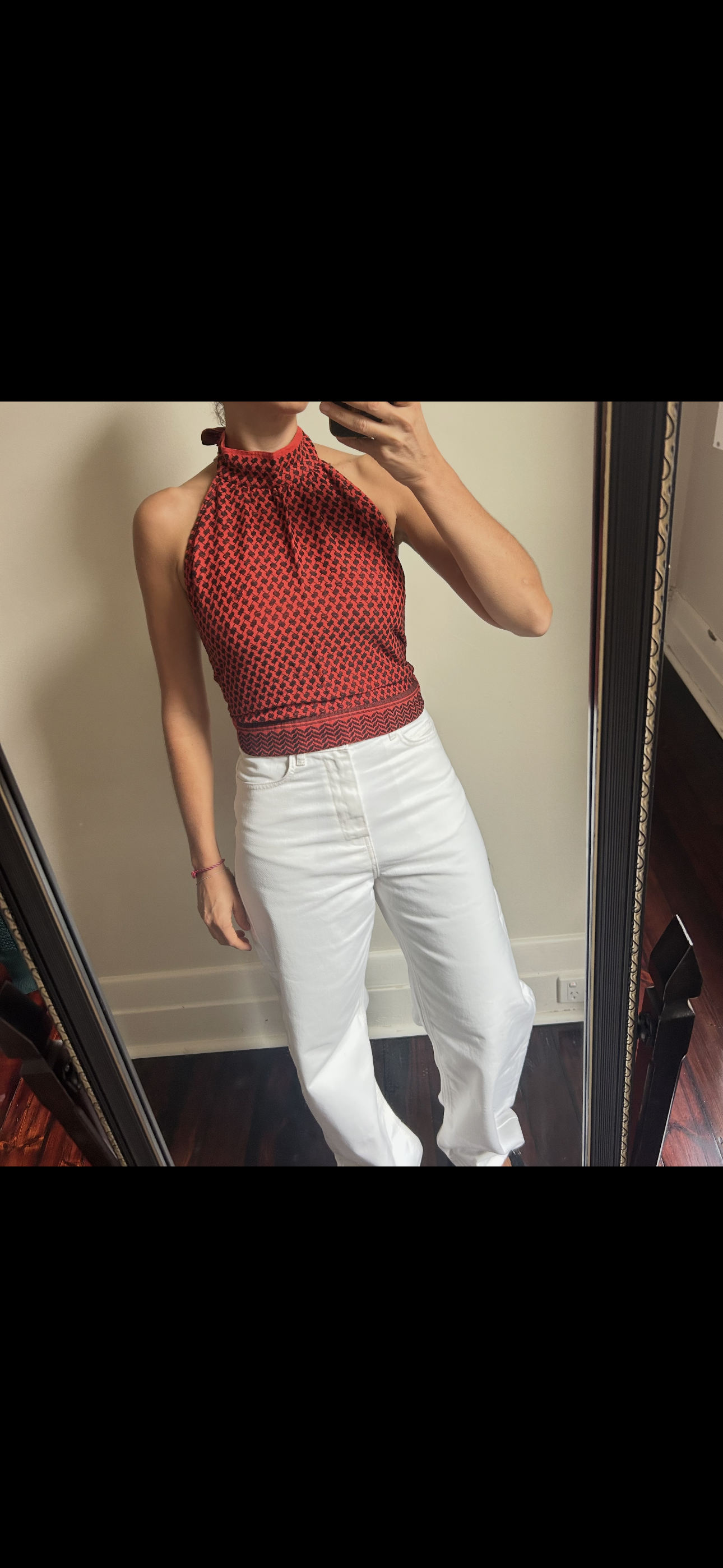 Cecile Copenhagen Red Halterneck