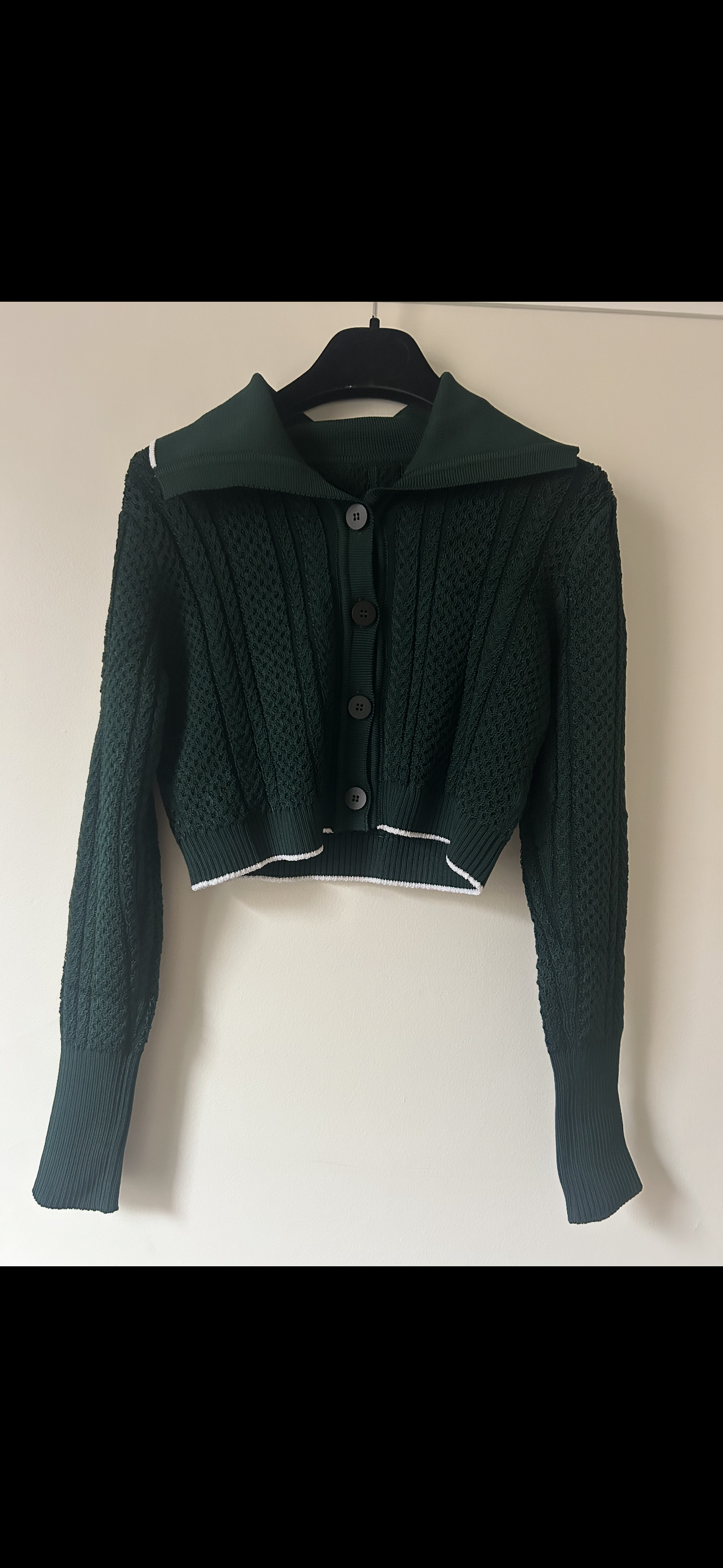 Jacquemus Green Cable Knit Cardigan (Size 38)
