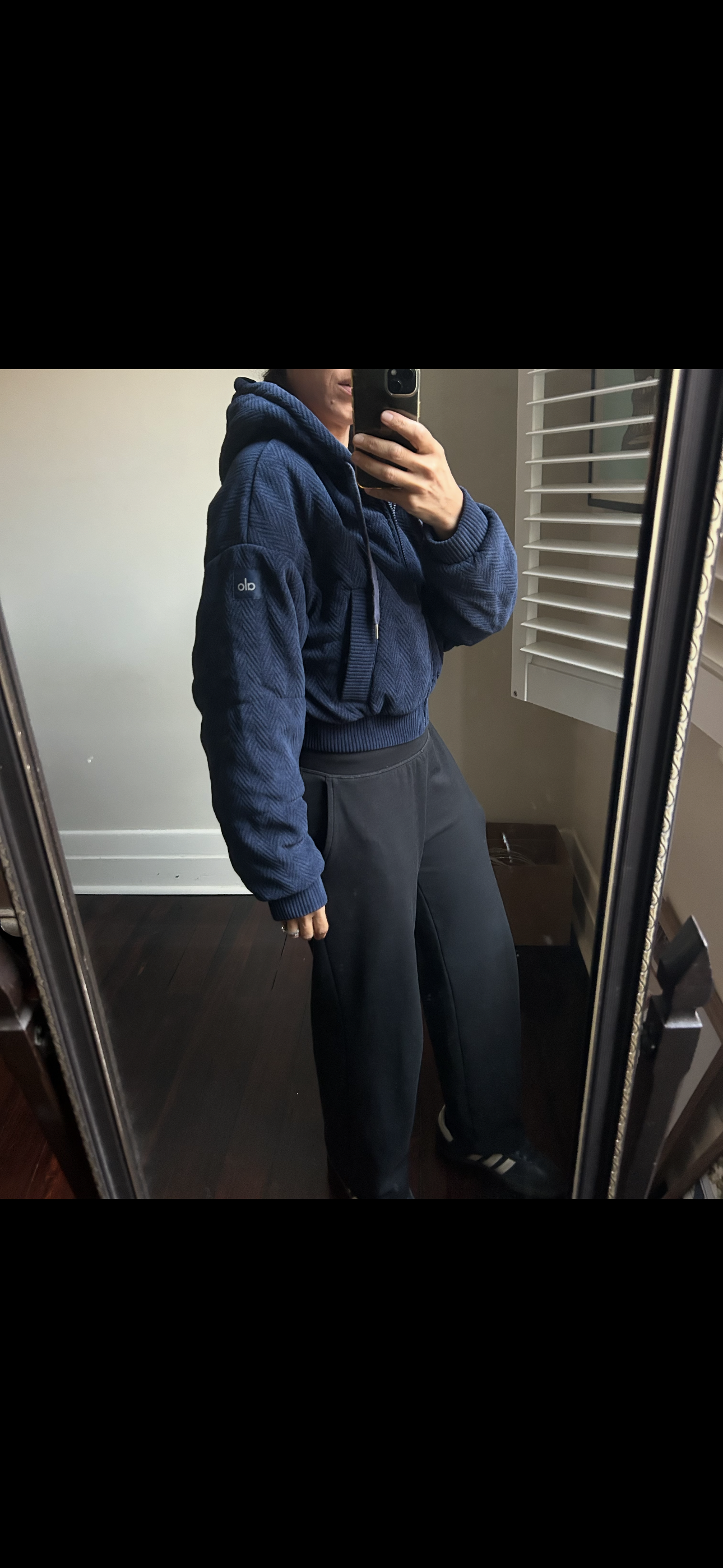 ALO Yoga Blue Waffled Cropped (Size ?)