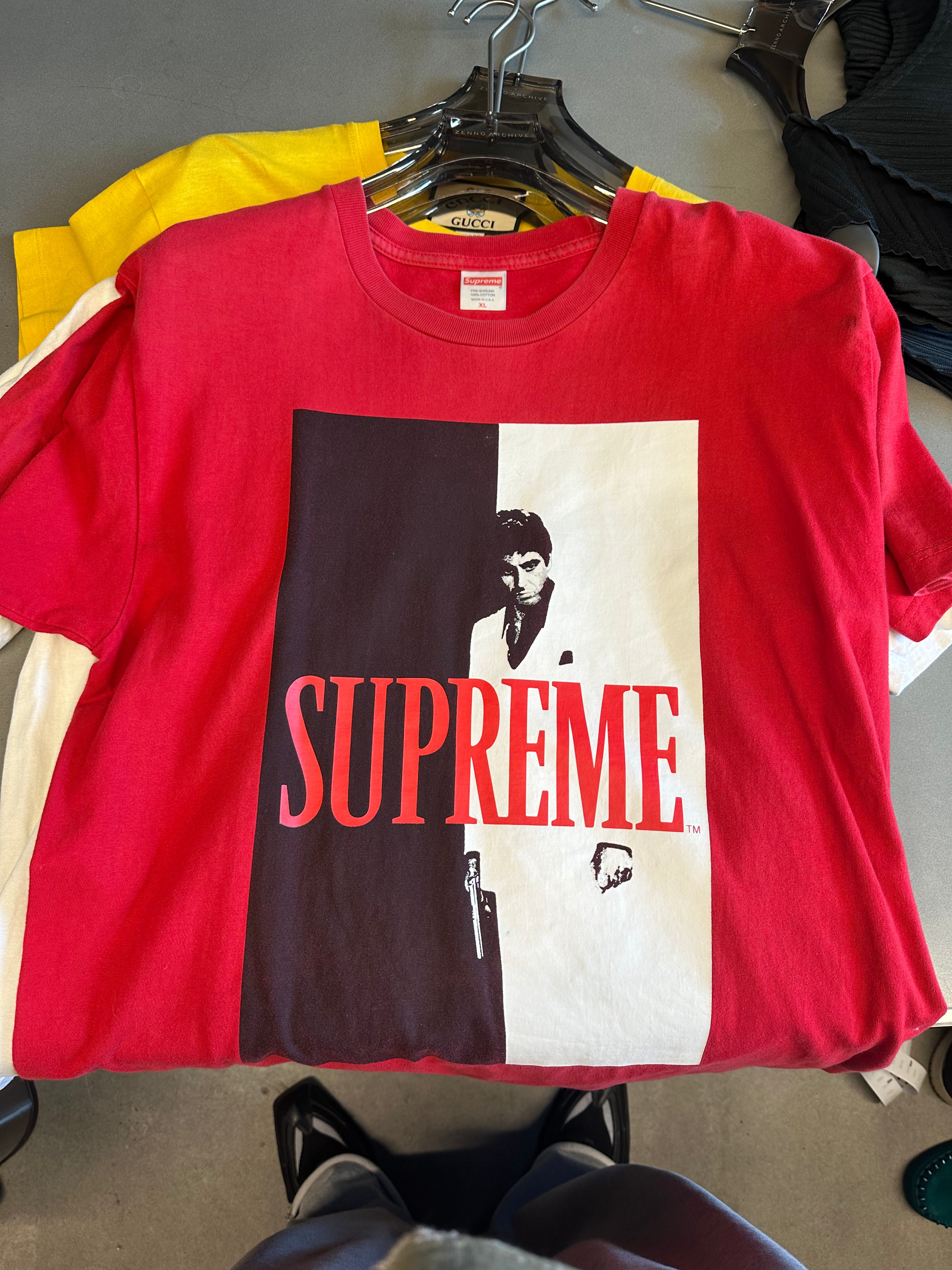 Supreme FW17 Scarface Split T-Shirt Red (Size XL)