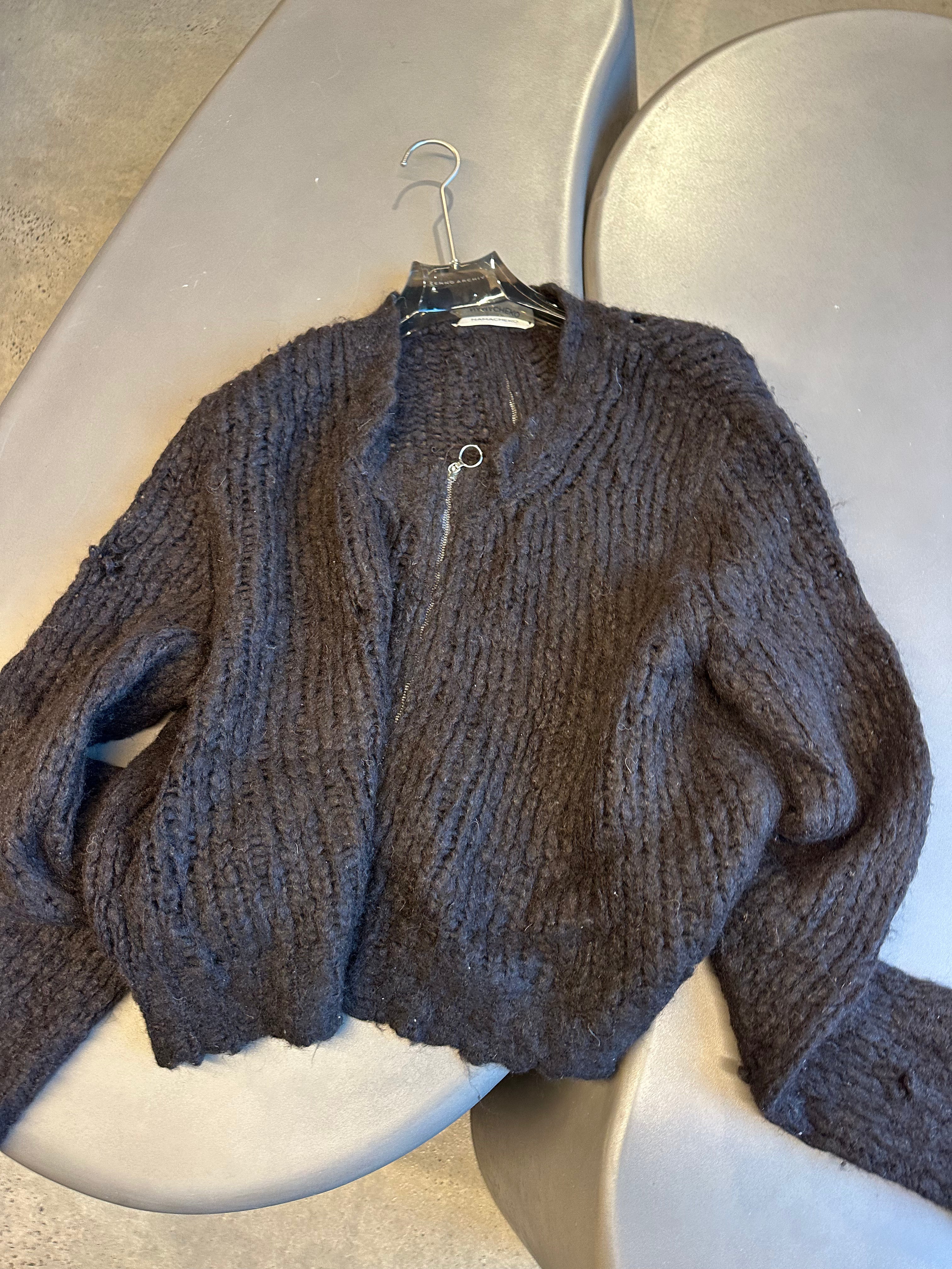 Namacheko AW21 Burgard Zip Wool Cardigan Brown (Size M)