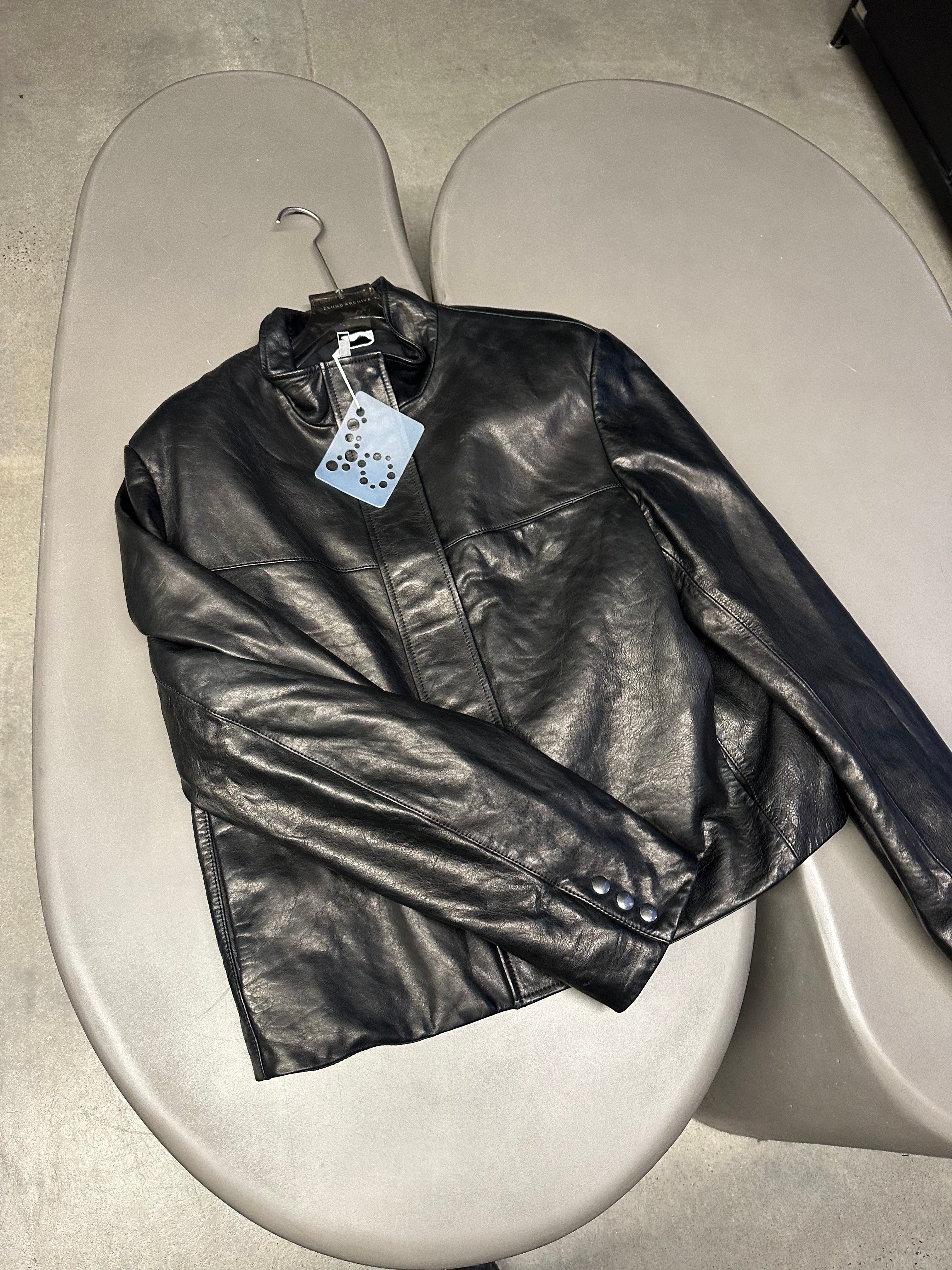 Badson ‘Single Dart’ Lambskin Leather Jacket Black (Size XL)