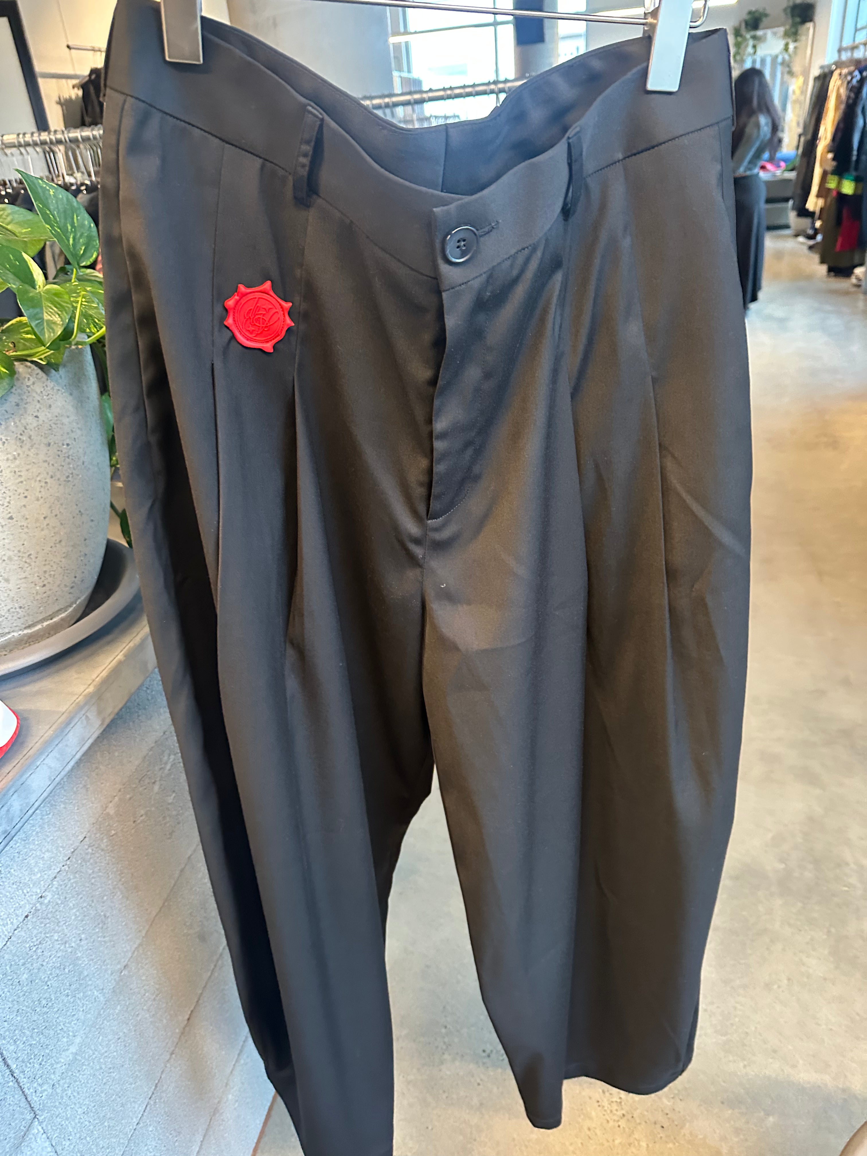Victim Of The Prime Pleated Trousers Black (Size XL)