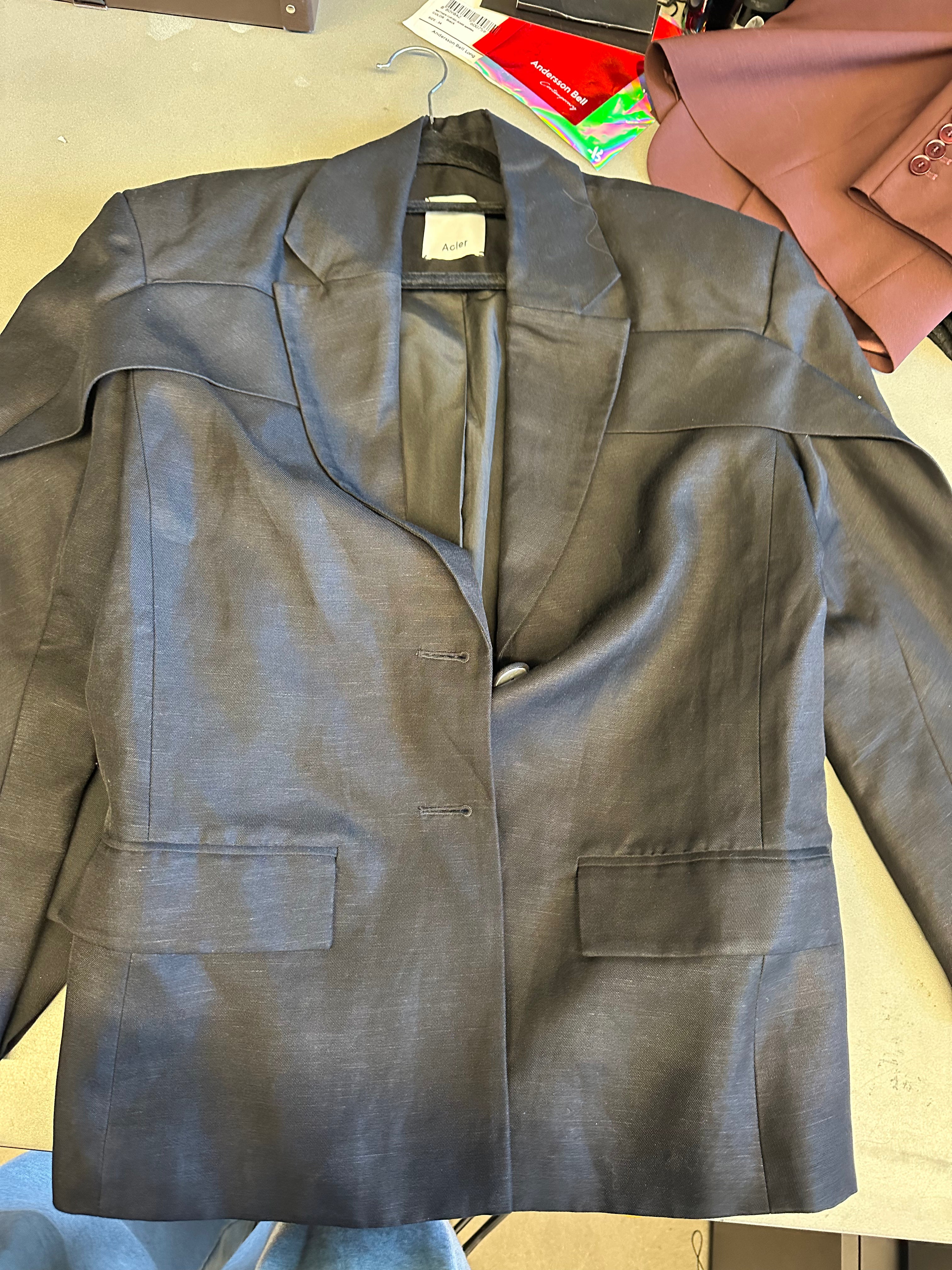 Acler Blazer Jacket Black (Size 6)