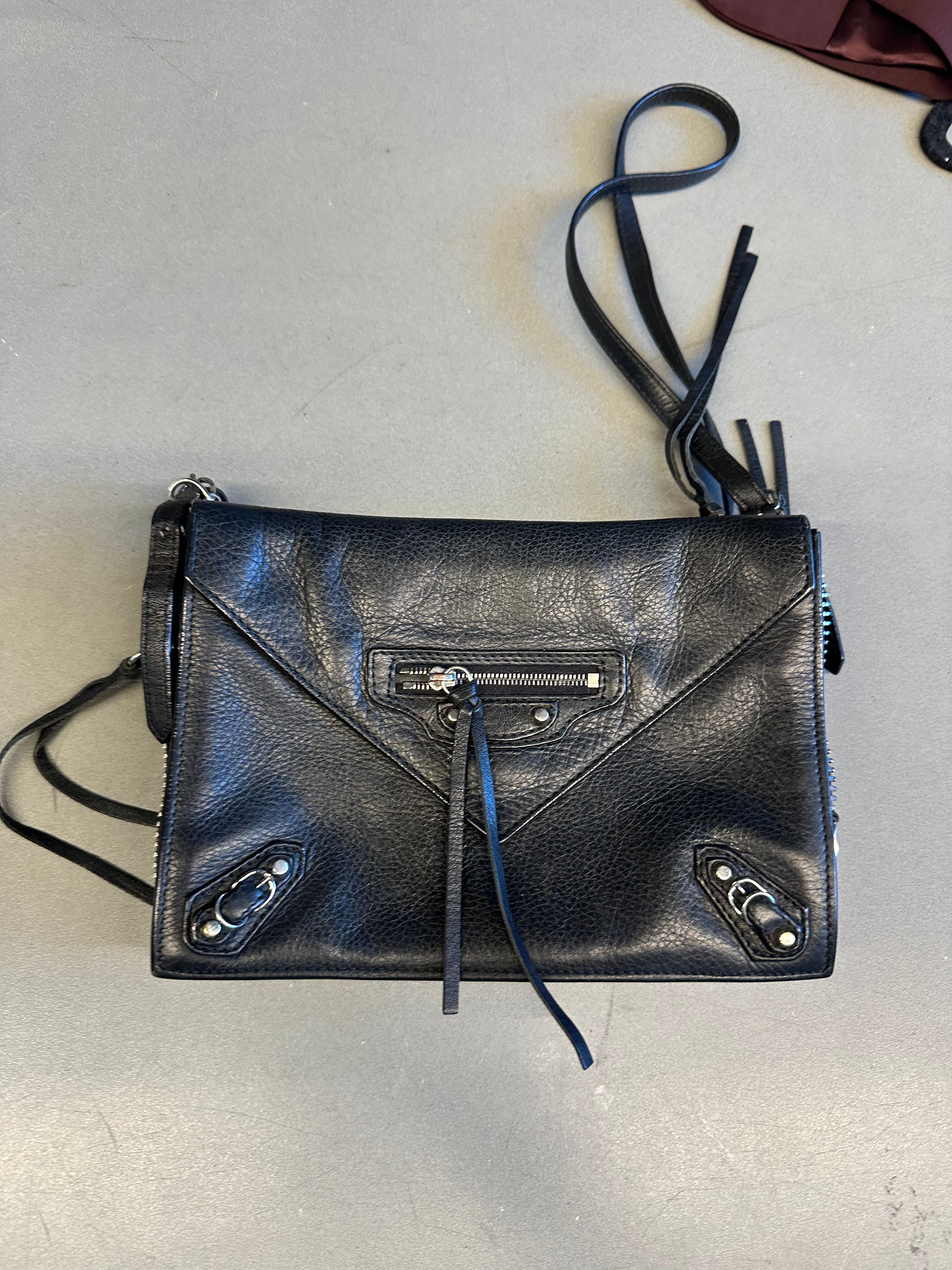 Balenciaga Papier Leather Bag Black