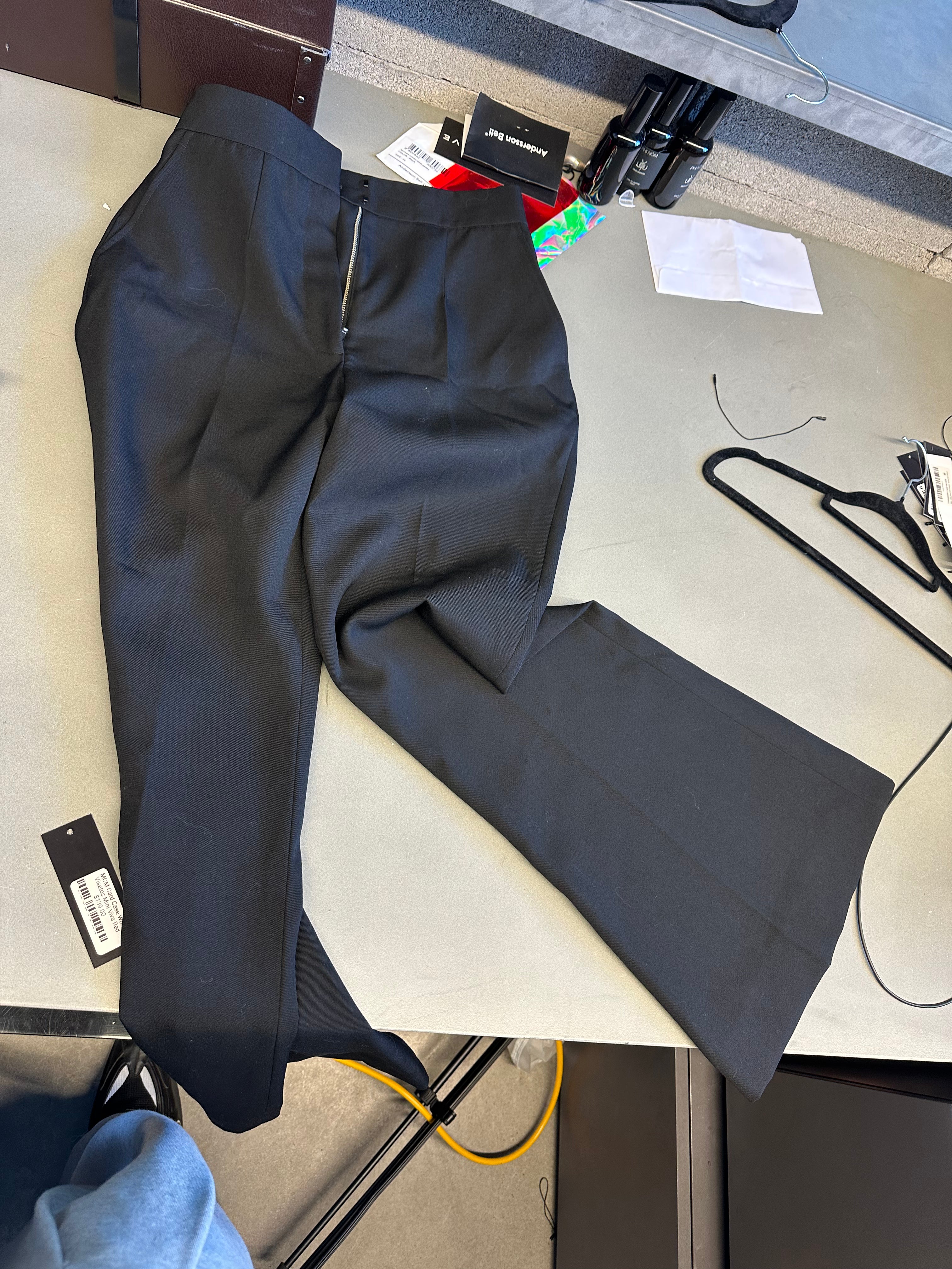Alexander Wang Wool Flared Trousers Black (Size 4)