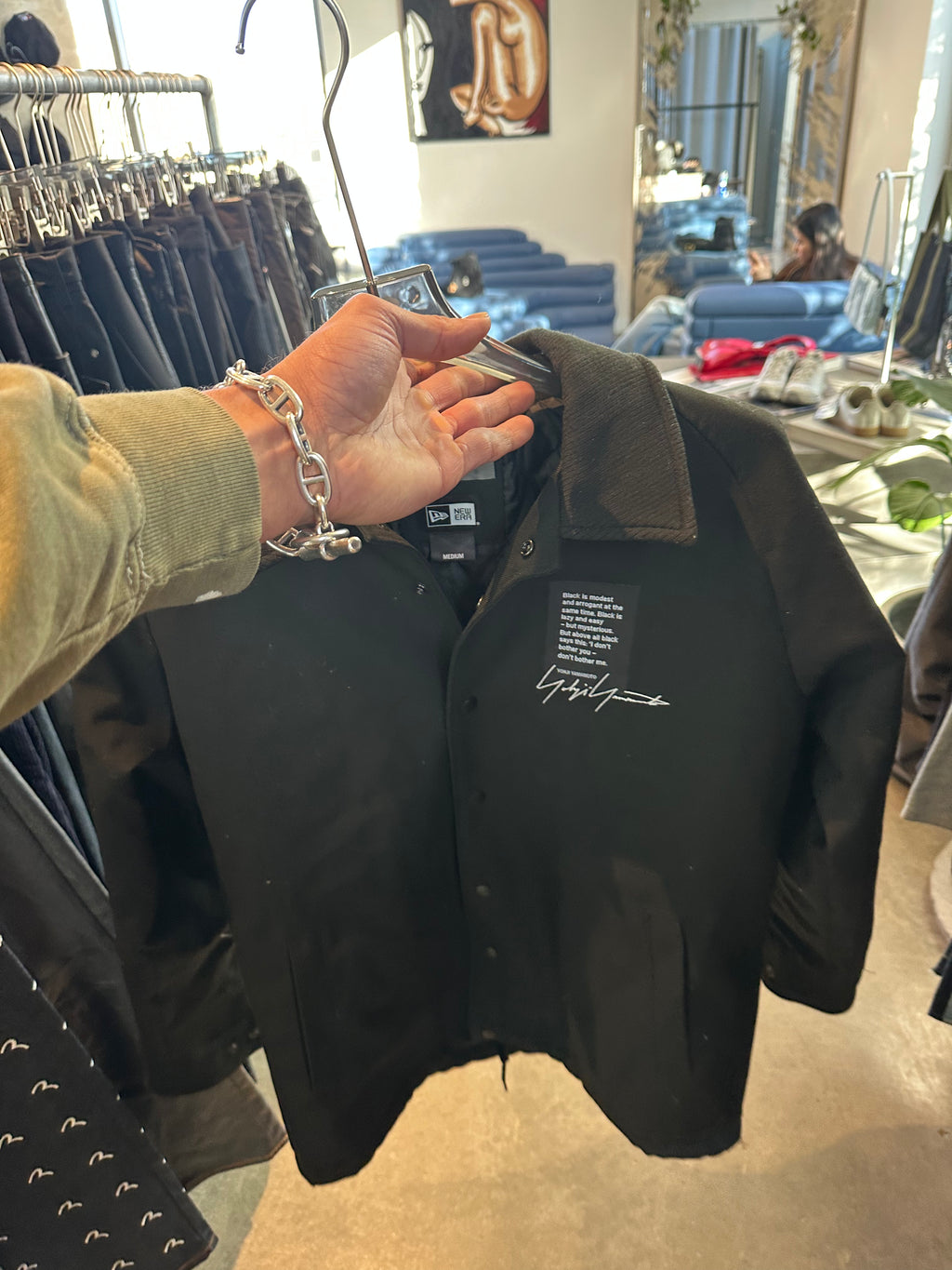 Yohji Yamamoto Pour Homme x New Era 22AW Wool Coach Jacket Black (Size M)