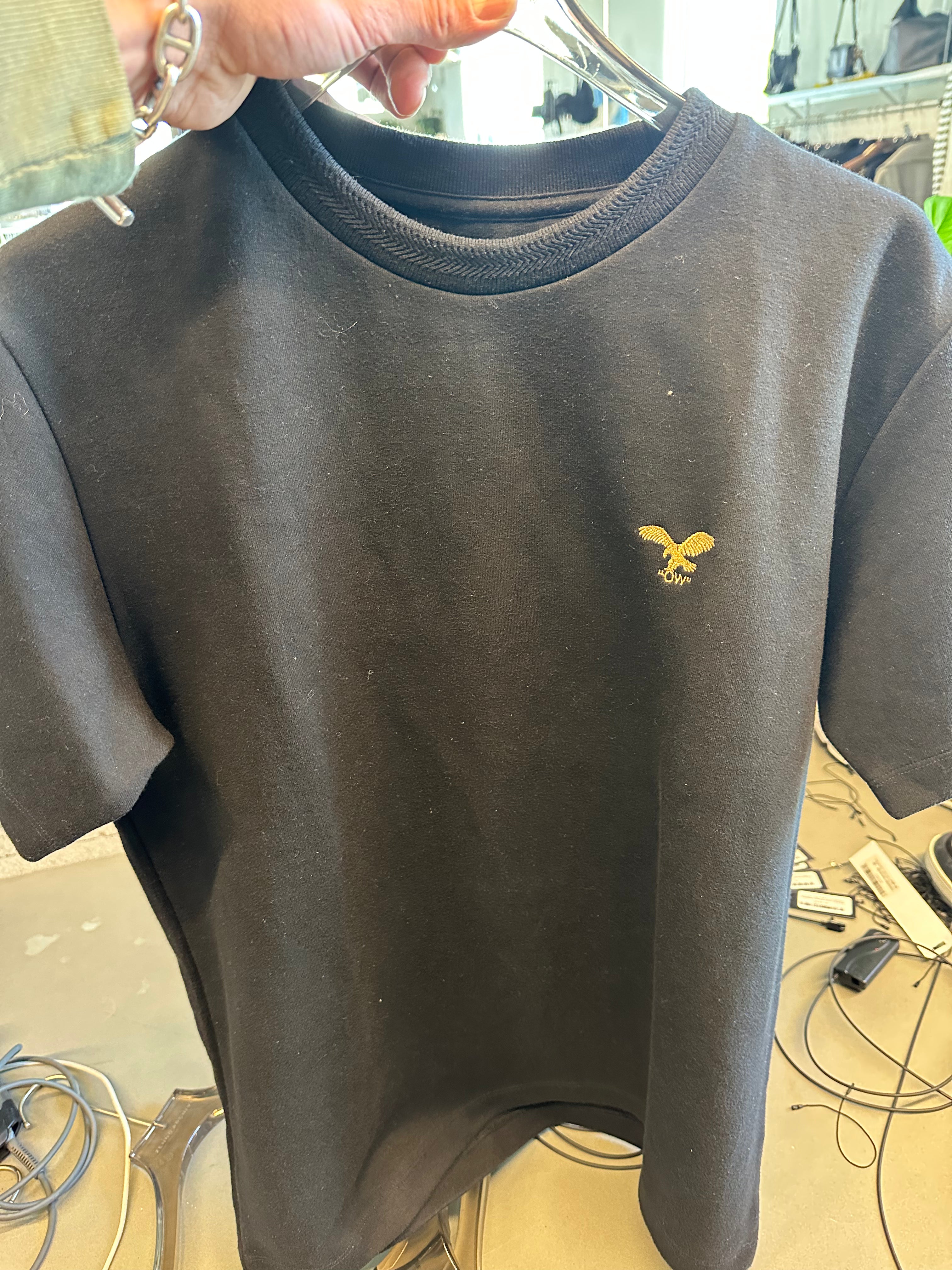 Off-White Embroidered Logo T-Shirt Black (Size L)