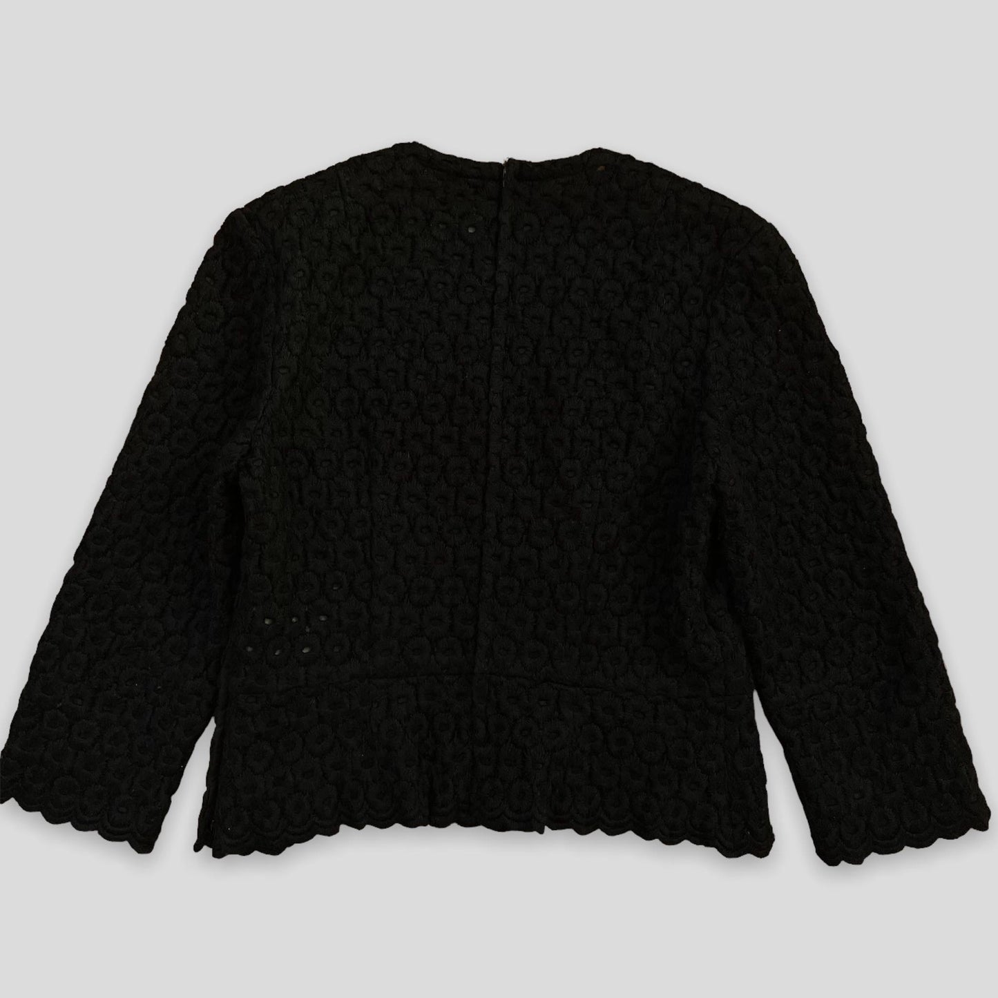 AD2012 Comme Des Garçons Black Wool Blend Top (Fits S)