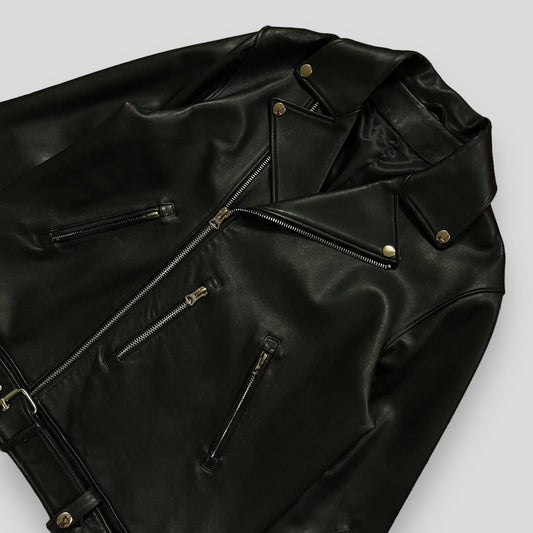 AW17 Acne Studios Nate Clean Black Leather Jacket (Fits L)